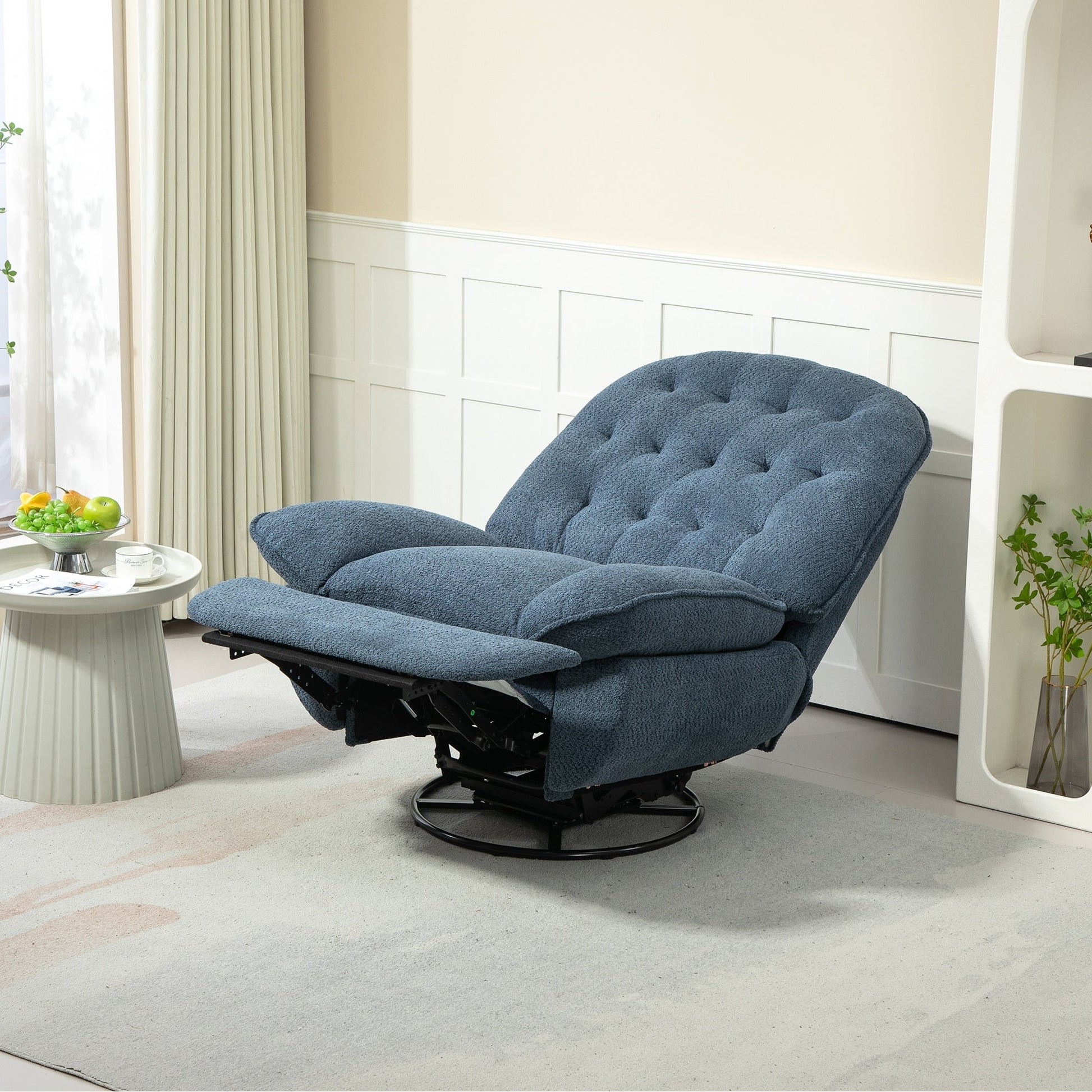 Lot de 2 chaises de salon inclinables pivotantes à 360 degrés et réglables.