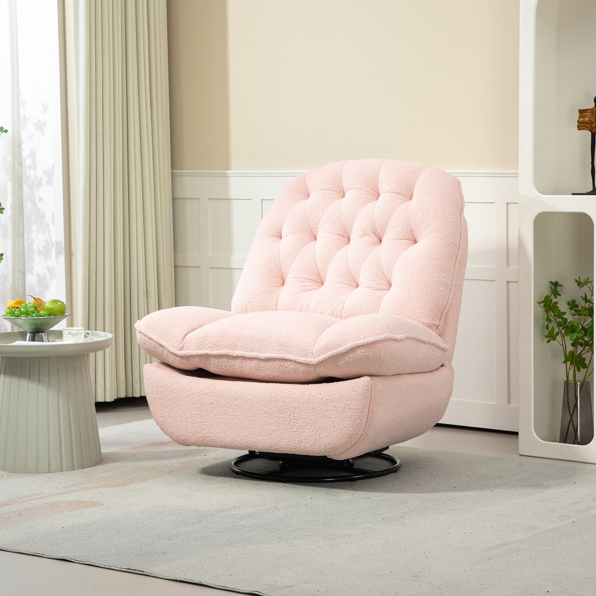 Lot de 2 chaises de salon inclinables pivotantes à 360 degrés et réglables.