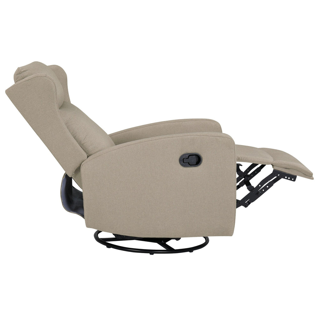 Fauteuil inclinable pivotant à 360° avec dossier réglable à 3 positions (90°-165°) et mouvement de balancement doux à 30°