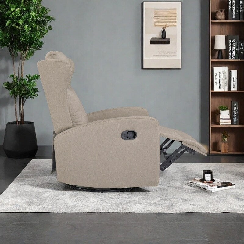 Fauteuil inclinable pivotant à 360° avec dossier inclinable à 3 positions et fonction oscillante