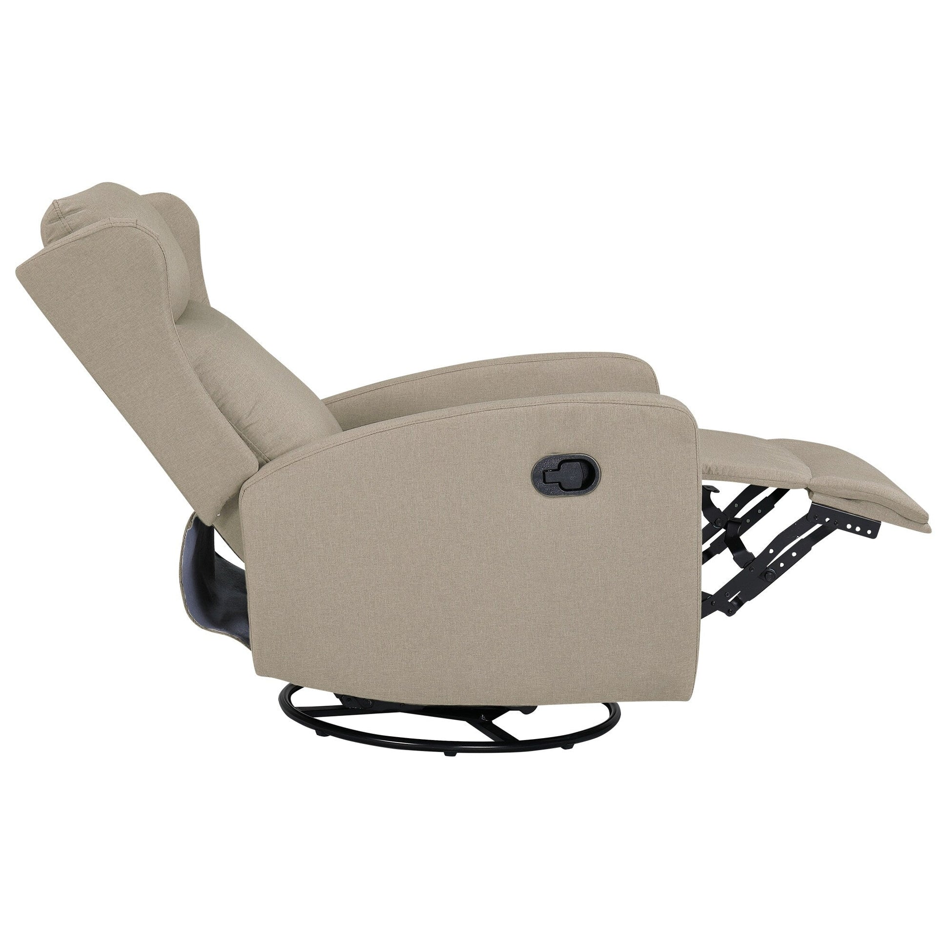 Fauteuil inclinable pivotant à 360° avec dossier inclinable à 3 positions et fonction oscillante
