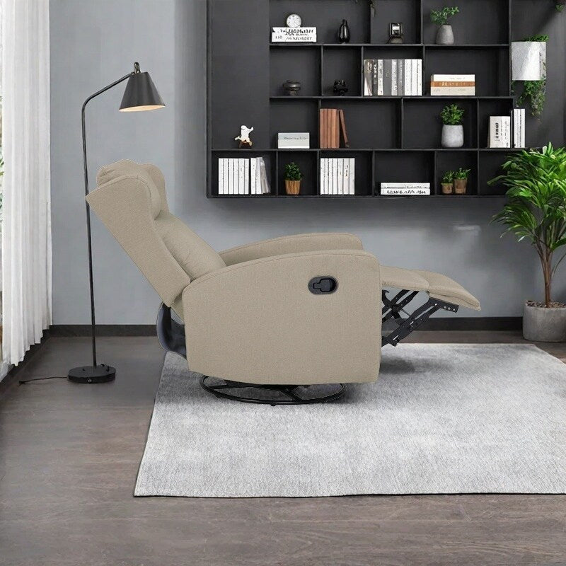Fauteuil inclinable pivotant à 360° avec dossier inclinable à 3 positions et fonction oscillante