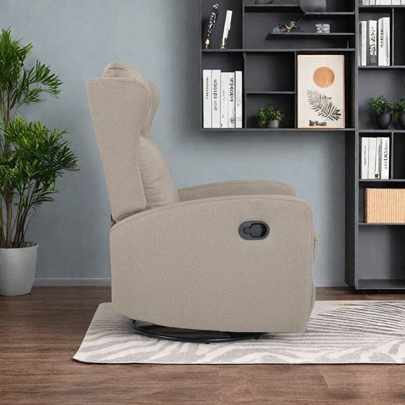 Fauteuil inclinable pivotant à 360° avec dossier inclinable à 3 positions et fonction oscillante