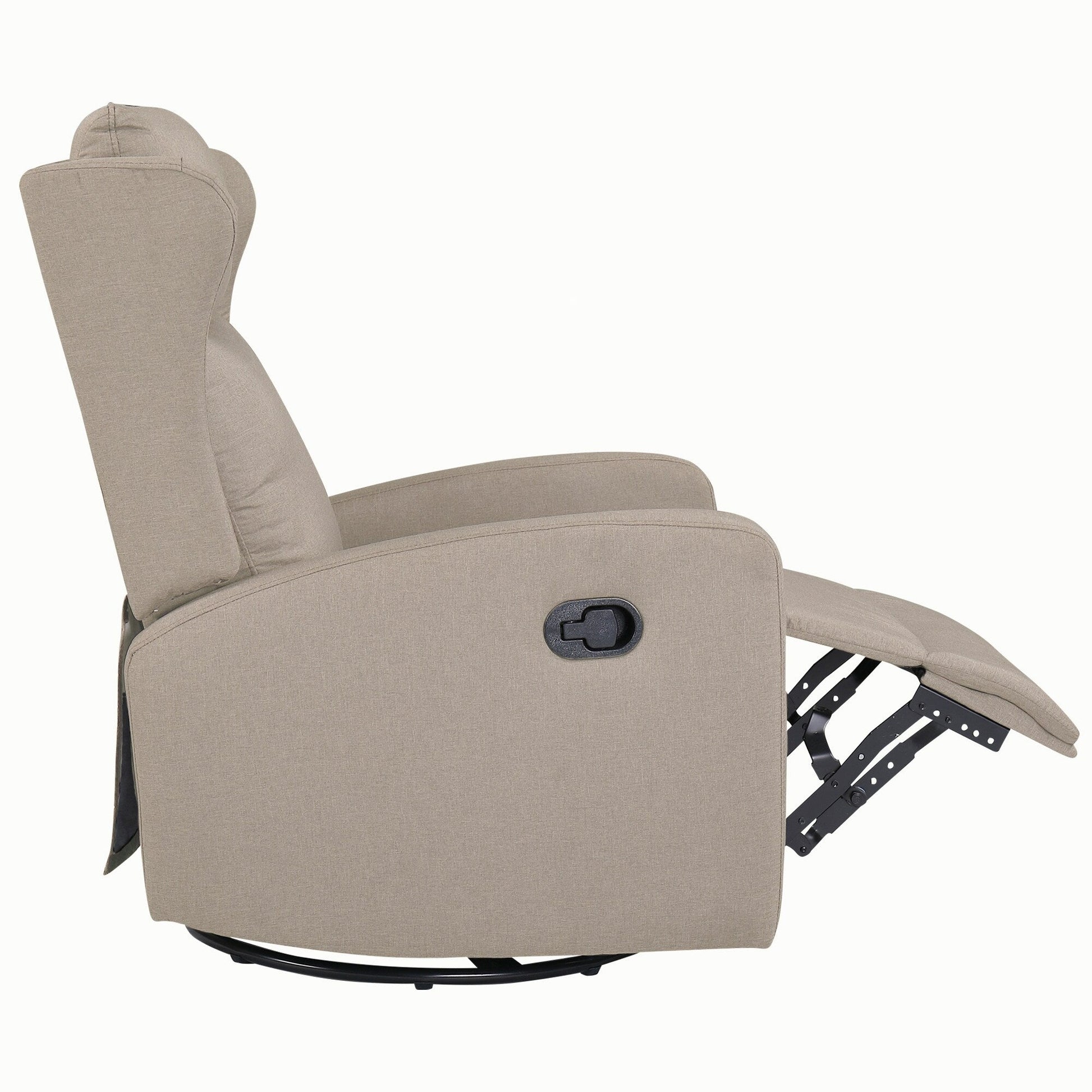 Fauteuil inclinable pivotant à 360° avec dossier inclinable à 3 positions et fonction oscillante