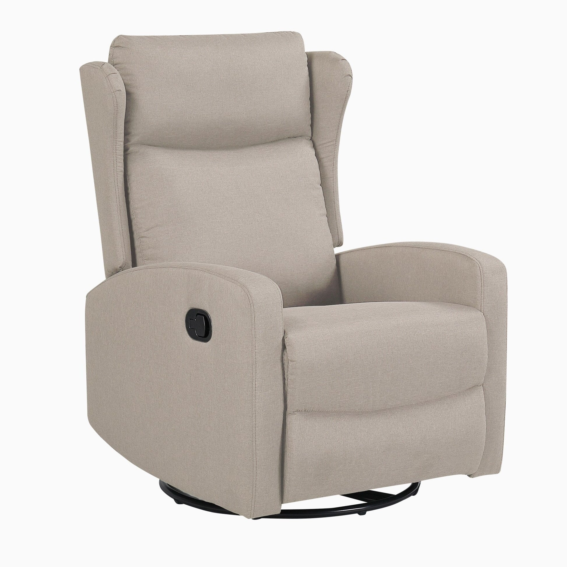 Fauteuil inclinable pivotant à 360° avec dossier inclinable à 3 positions et fonction oscillante