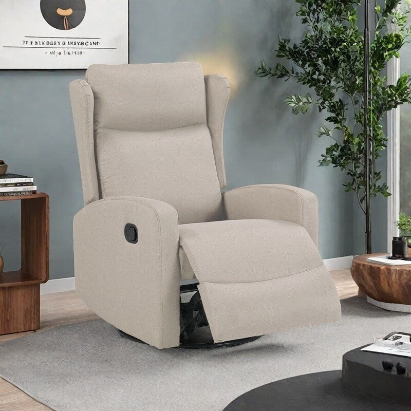 Fauteuil inclinable pivotant à 360° avec dossier inclinable à 3 positions et fonction oscillante