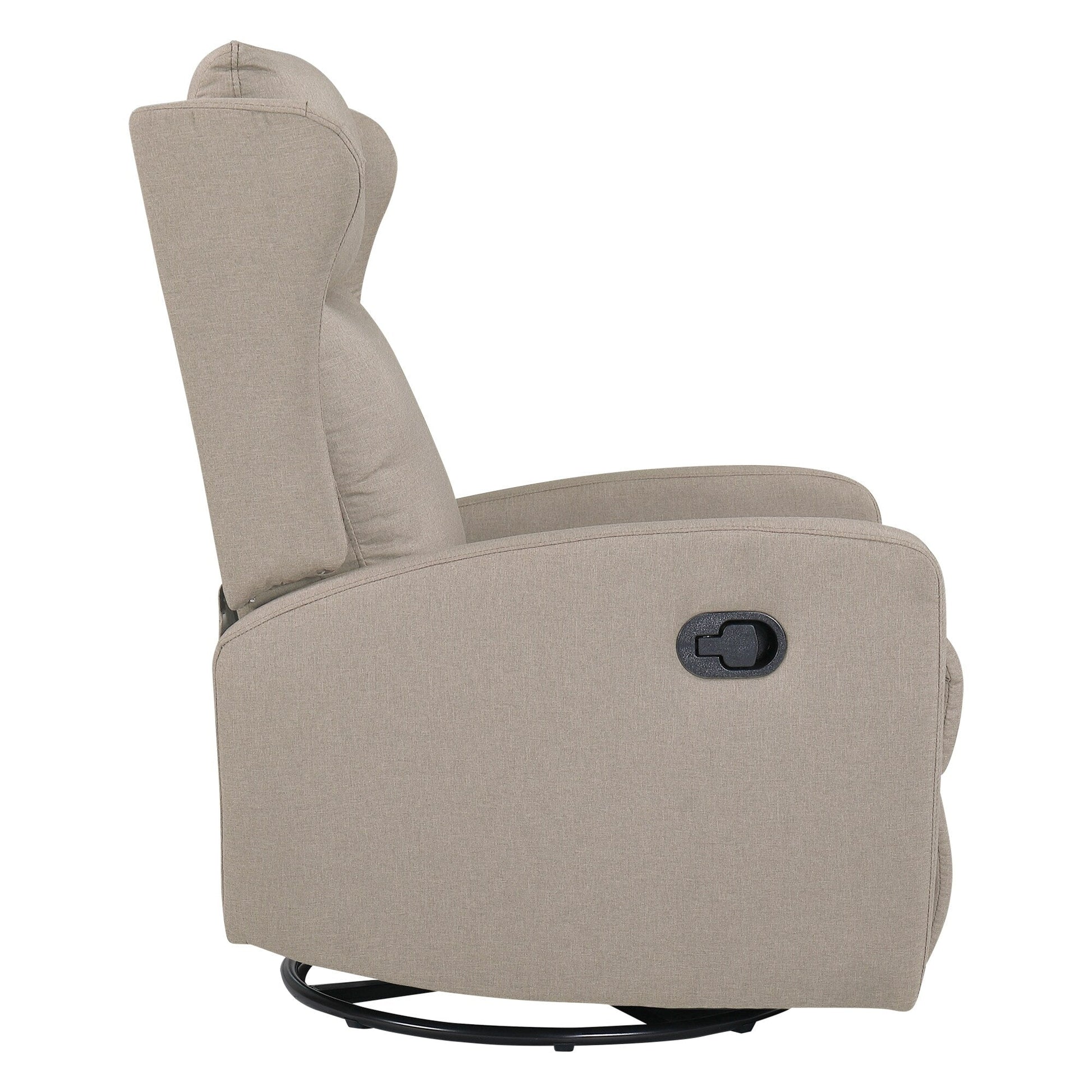 Fauteuil inclinable pivotant à 360° avec dossier inclinable à 3 positions et fonction oscillante