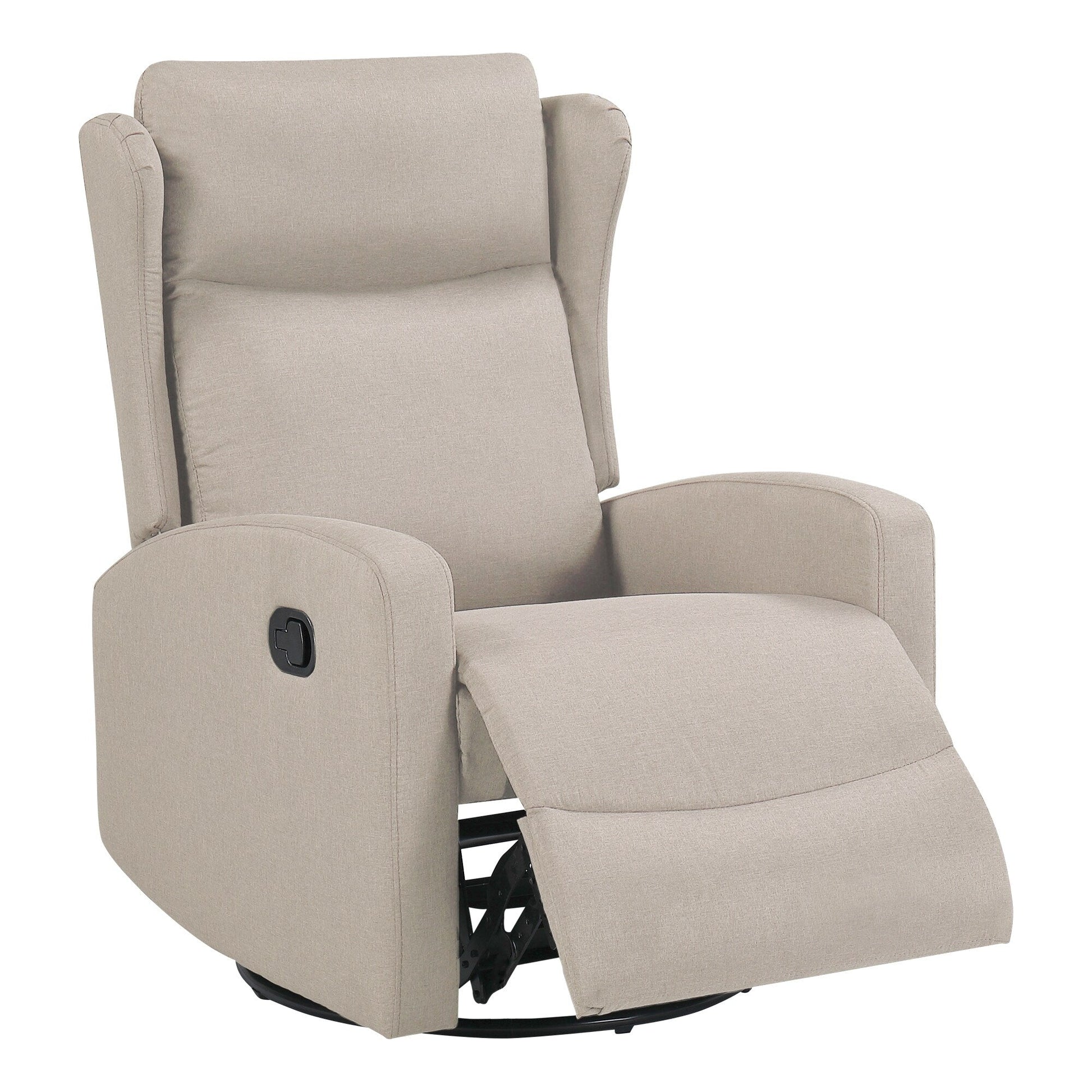 Fauteuil inclinable pivotant à 360° avec dossier inclinable à 3 positions et fonction oscillante