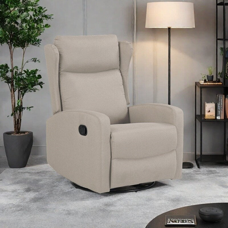 Fauteuil inclinable pivotant à 360° avec dossier inclinable à 3 positions et fonction oscillante