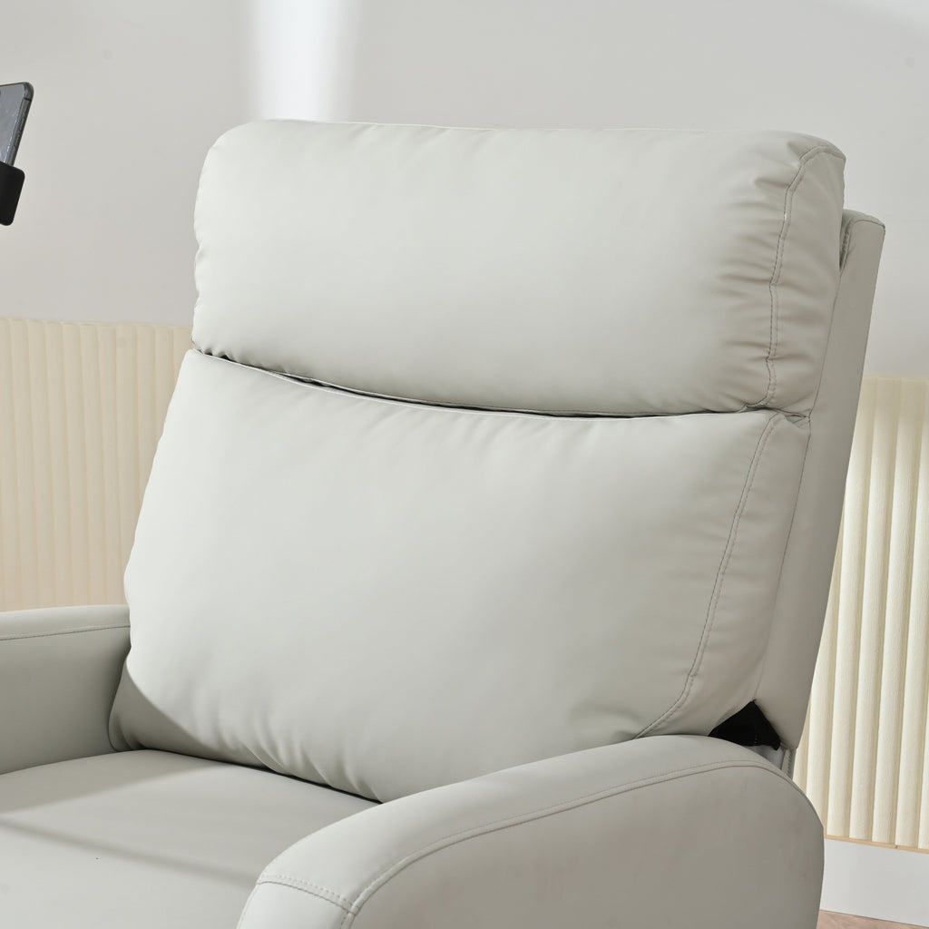 360Â° Swivel Rocking Recliner Chair with Phone Holder, Footrest, Adjustable Position for Living Room & Home Theater