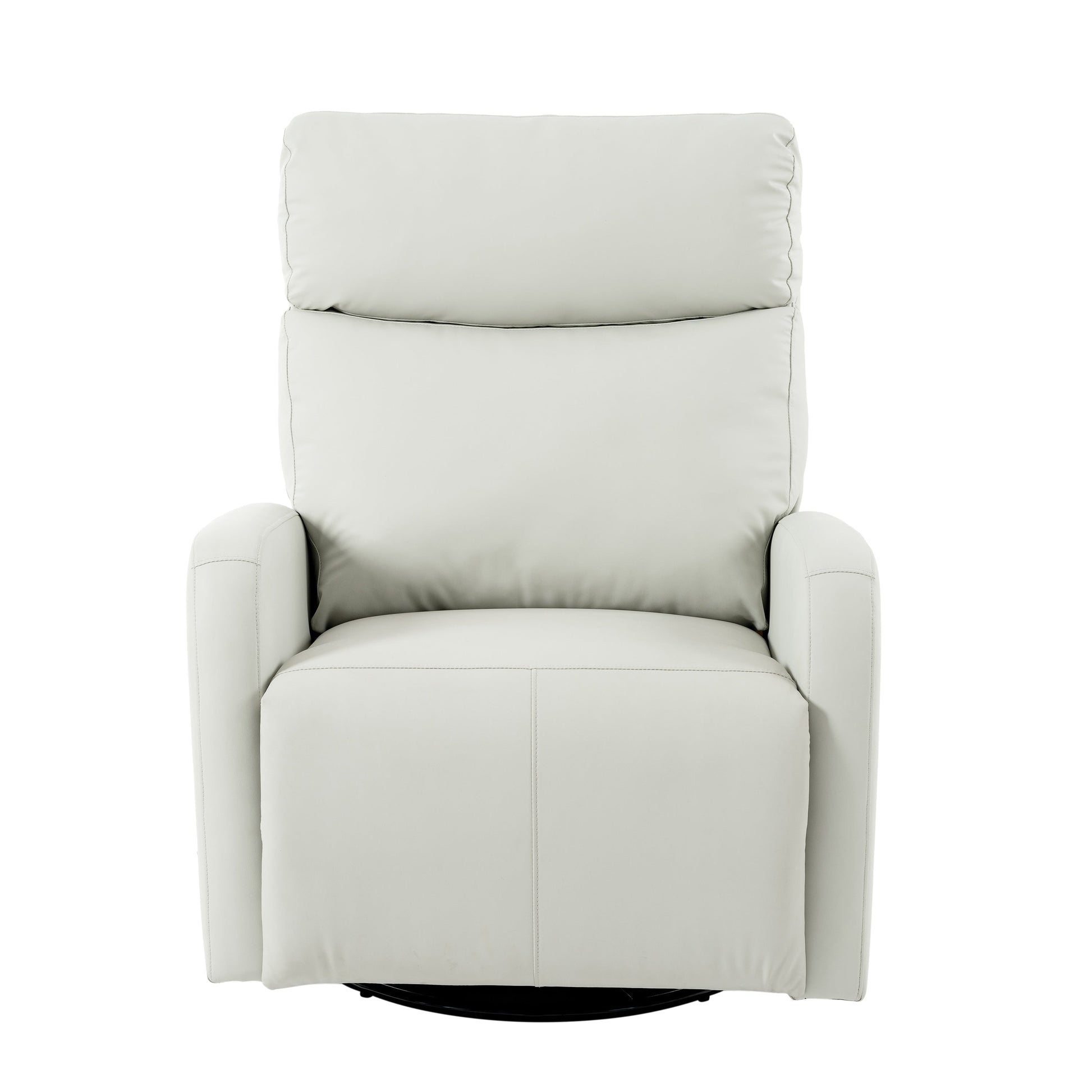 Fauteuil inclinable pivotant à 360° avec porte-téléphone, repose-pieds et position réglable pour salon et home cinéma.