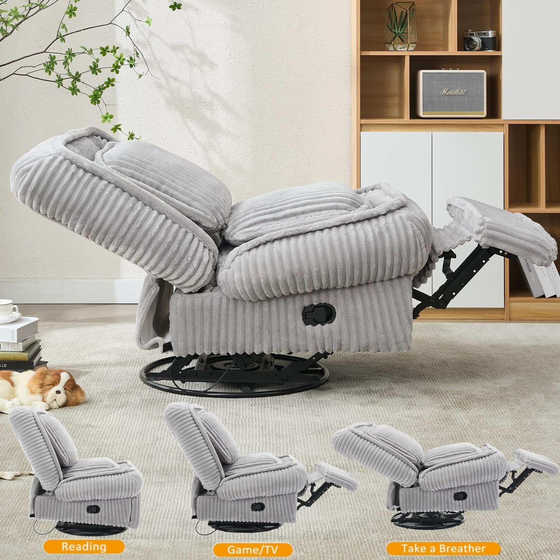 Sofa basculant pivotant à 360°, canapé inclinable, fauteuil basculant manuel sans accoudoirs, pour salon ou bureau.