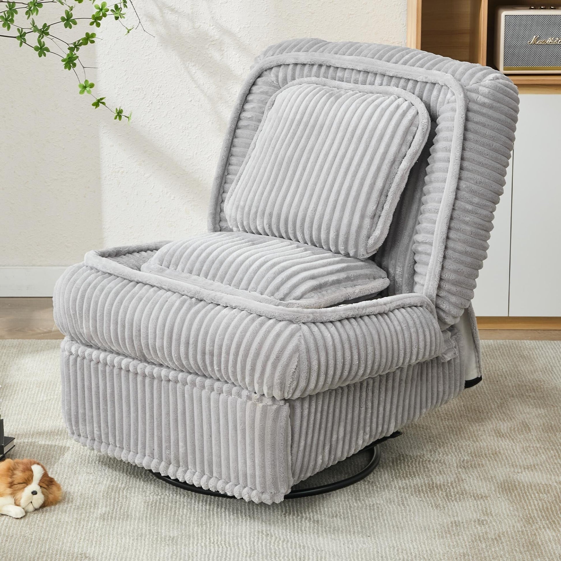 Sofa basculant pivotant à 360°, canapé inclinable, fauteuil basculant manuel sans accoudoirs, pour salon ou bureau.