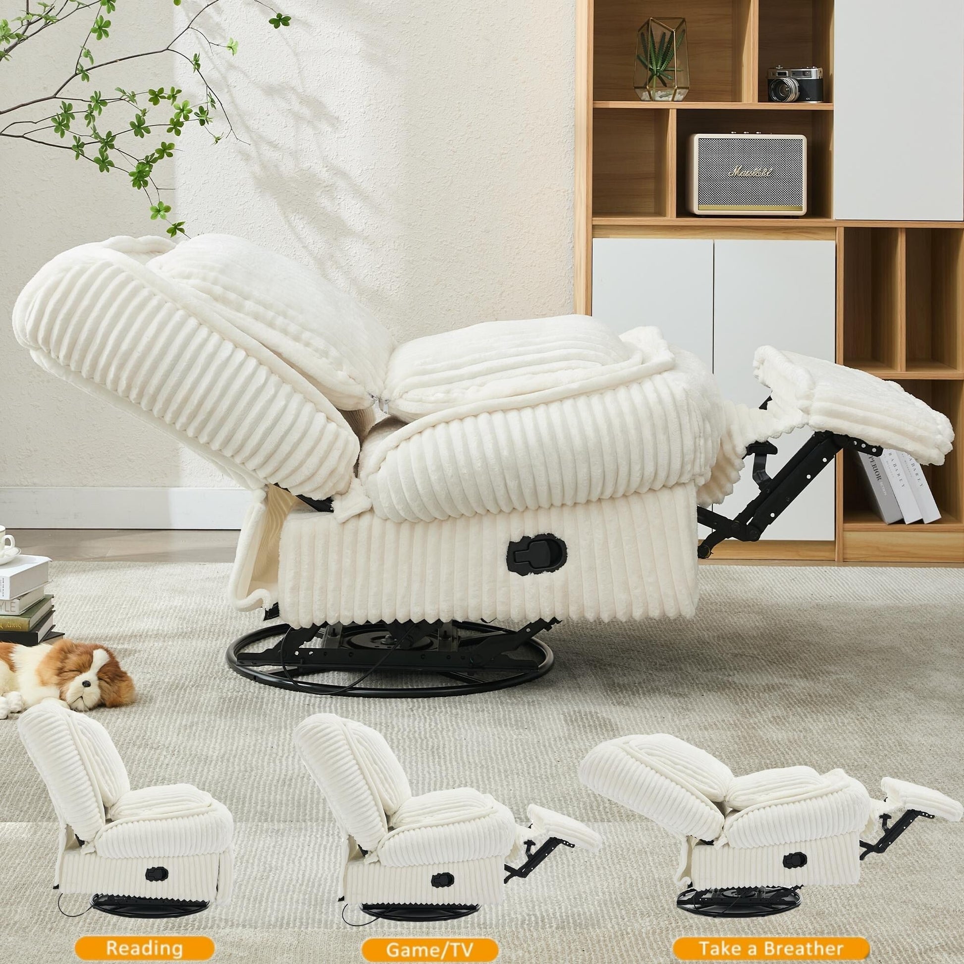 Sofa basculant pivotant à 360°, canapé inclinable, fauteuil basculant manuel sans accoudoirs, pour salon ou bureau.