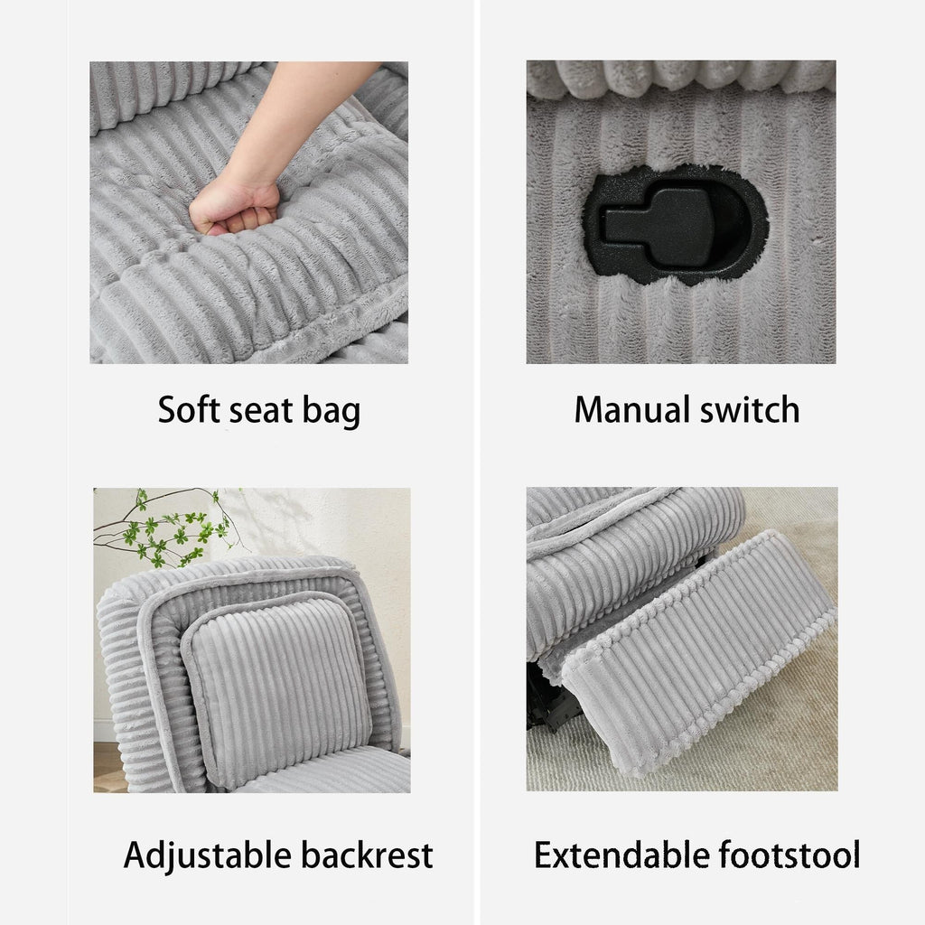 Sofa basculant pivotant à 360°, canapé inclinable, fauteuil basculant manuel sans accoudoirs, pour salon ou bureau.