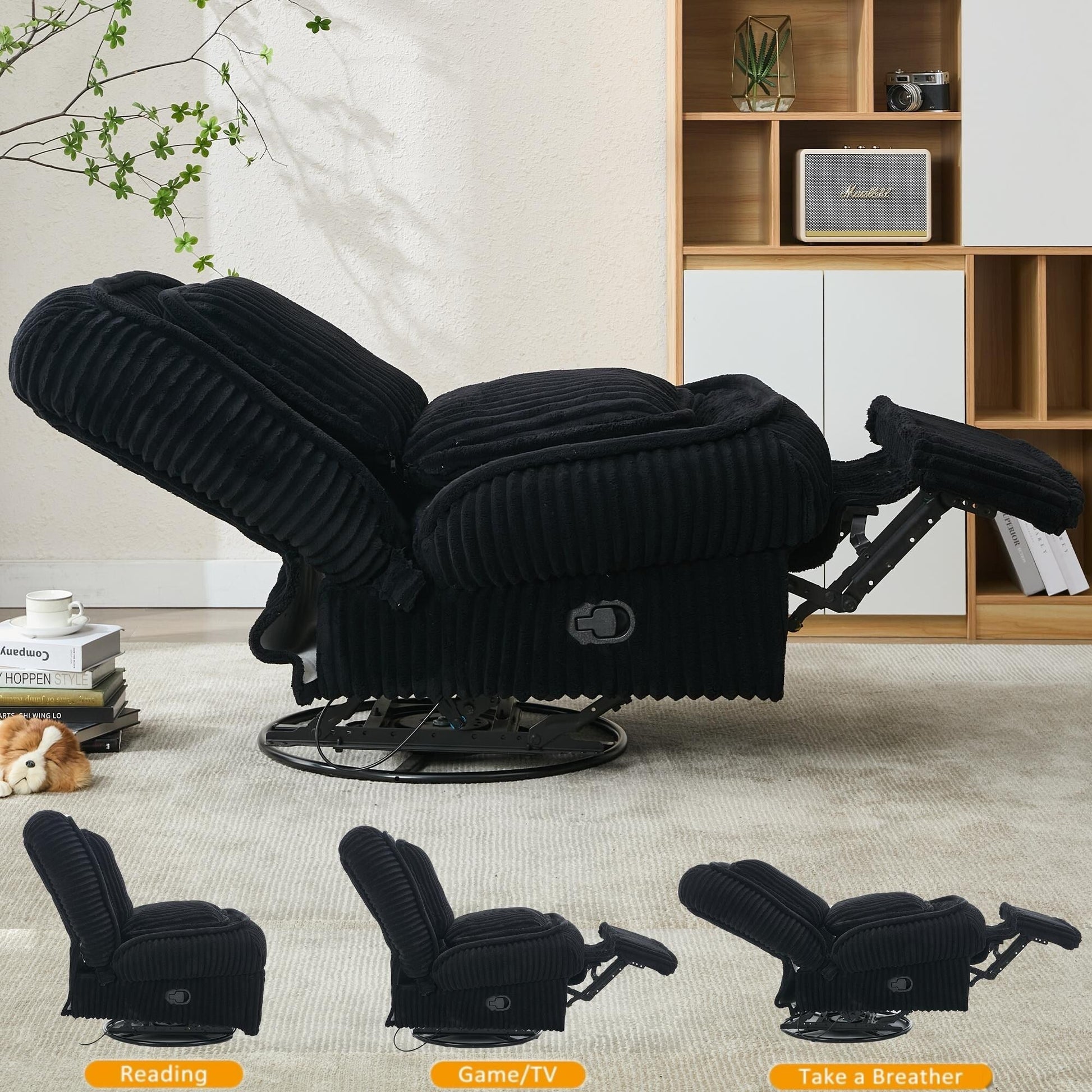 Sofa basculant pivotant à 360°, canapé inclinable, fauteuil basculant manuel sans accoudoirs, pour salon ou bureau.
