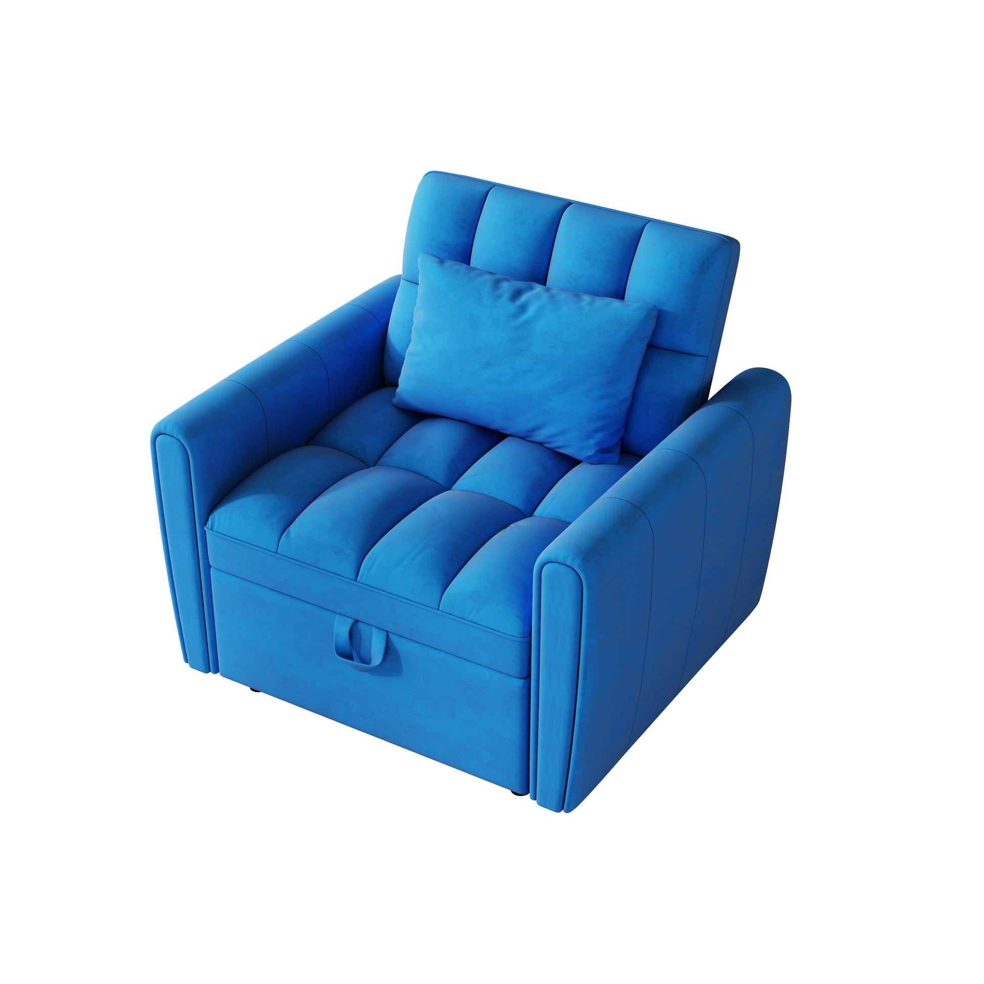 Canapé-lit grand format pliable de 97 cm, canapé moderne en velours, canapé-lit avec dossier réglable.