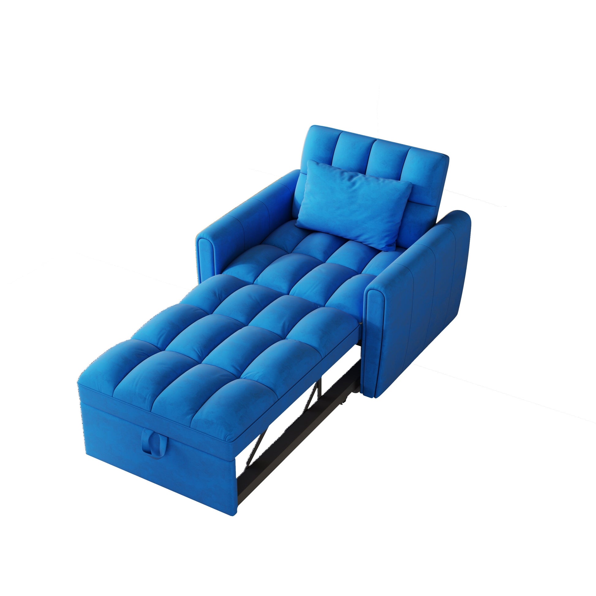 Canapé-lit grand format pliable de 97 cm, canapé moderne en velours, canapé-lit avec dossier réglable.