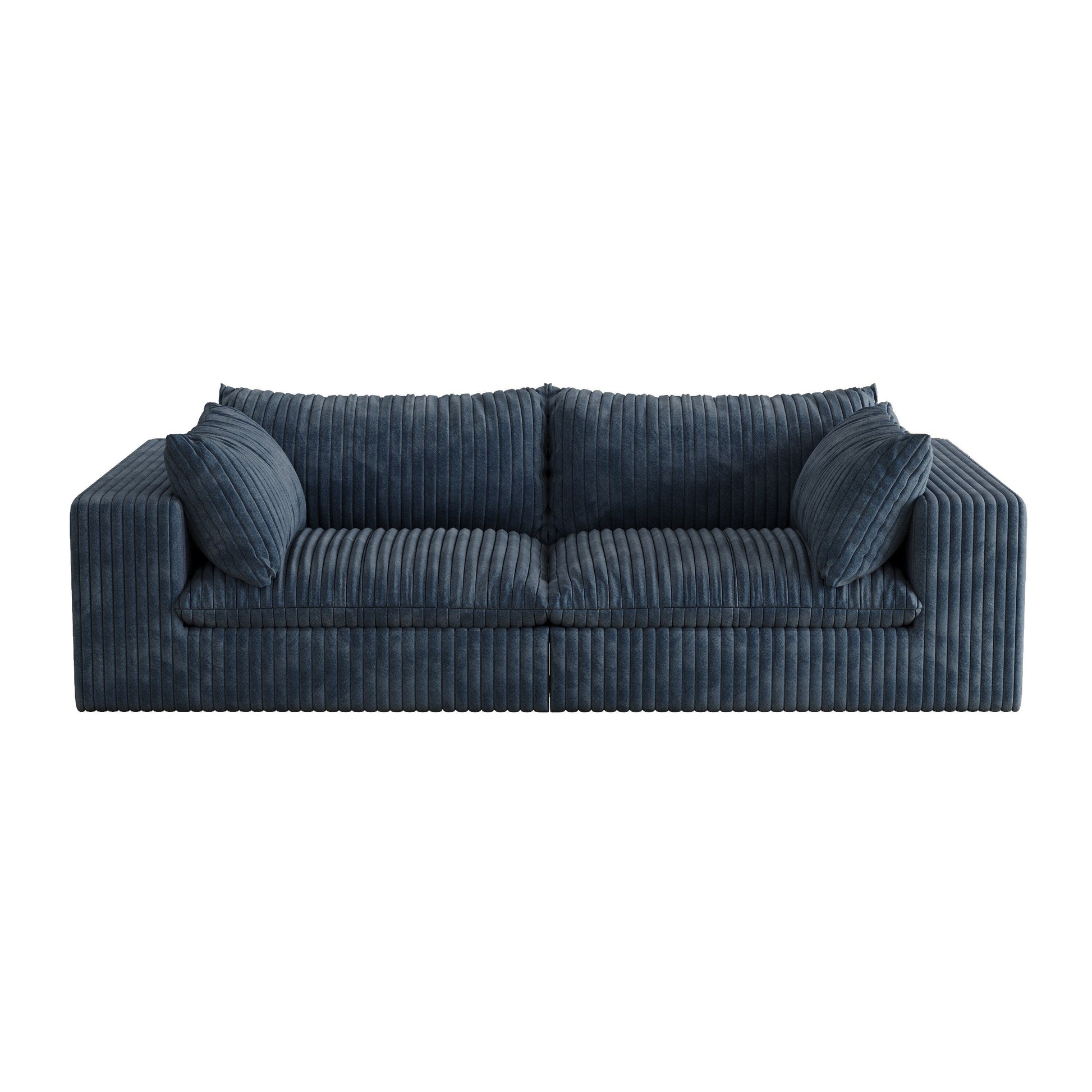 Canapé nuage 39.8, tissu velours côtelé, canapé profond, design double couche, coussin amovible, aucun assemblage nécessaire, combinaison DIY.
