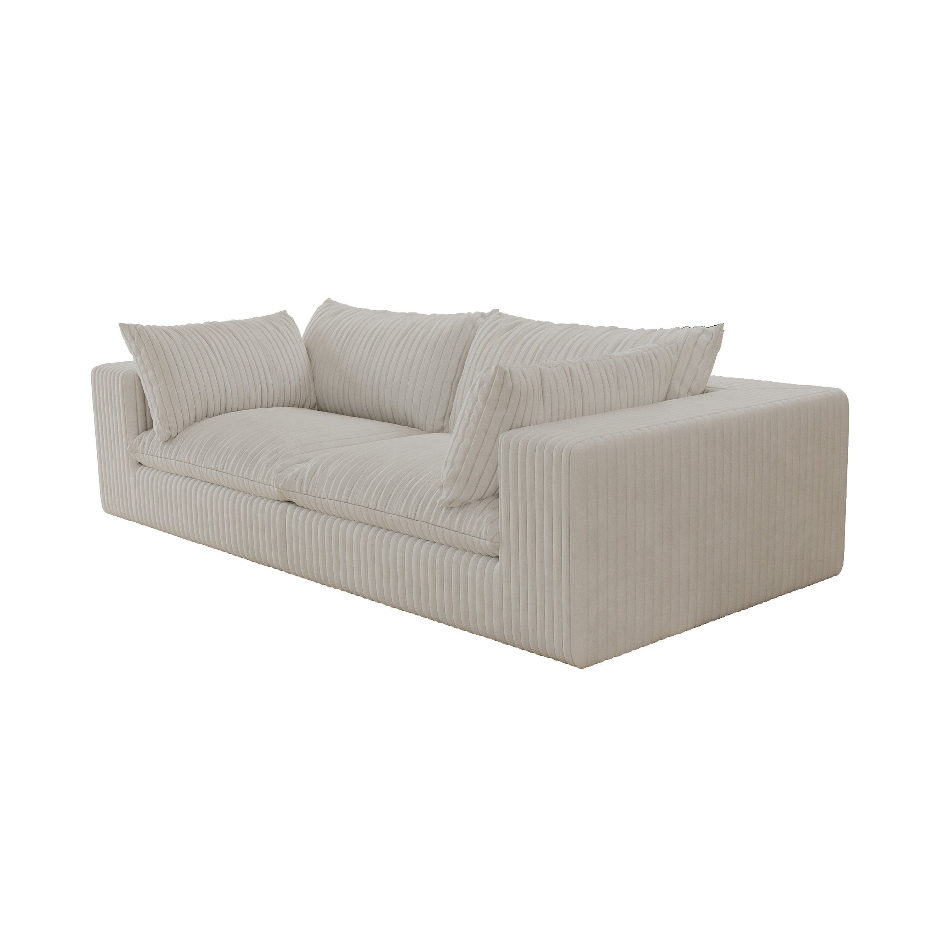 Canapé nuage 39.8, tissu velours côtelé, canapé profond, design double couche, coussin amovible, aucun assemblage nécessaire, combinaison DIY.