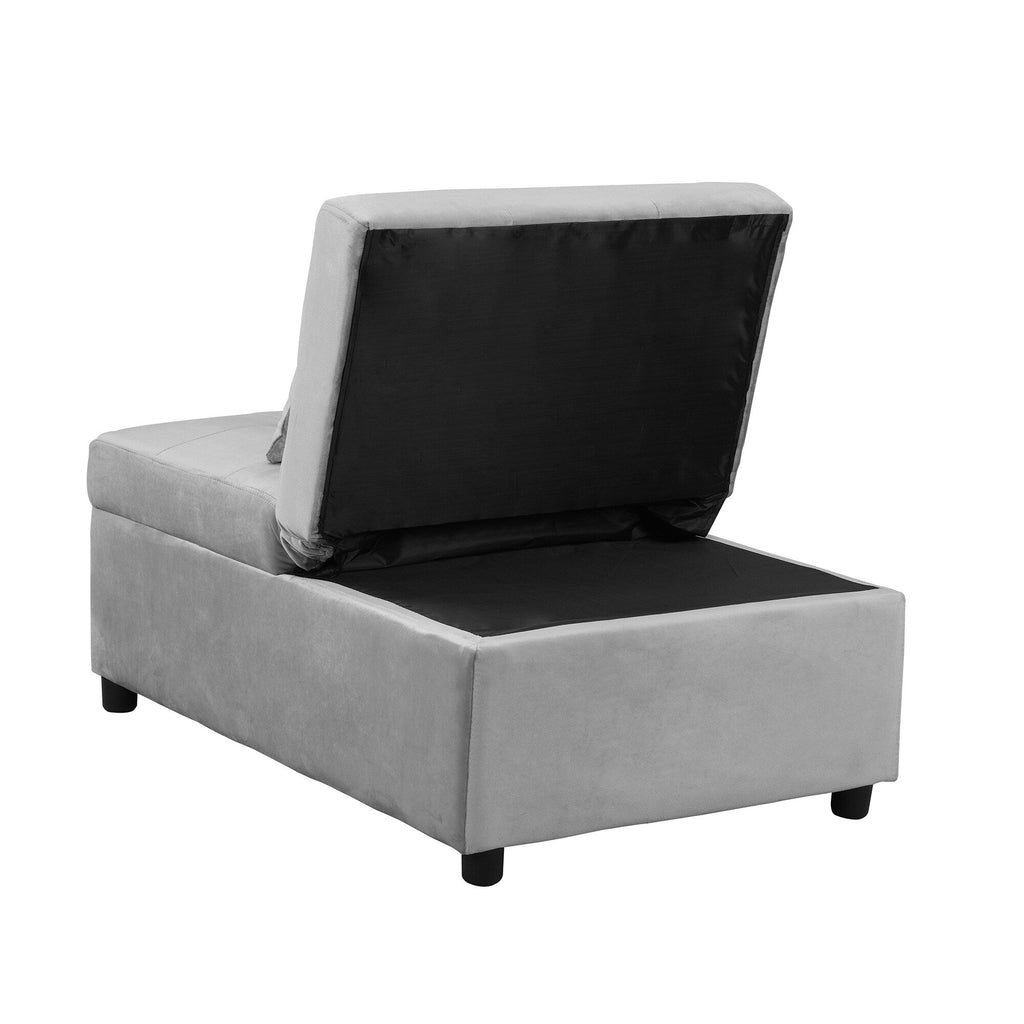 Canapé-lit escamotable à dossier et coussins réglables, 39,8 pouces, pour salon.