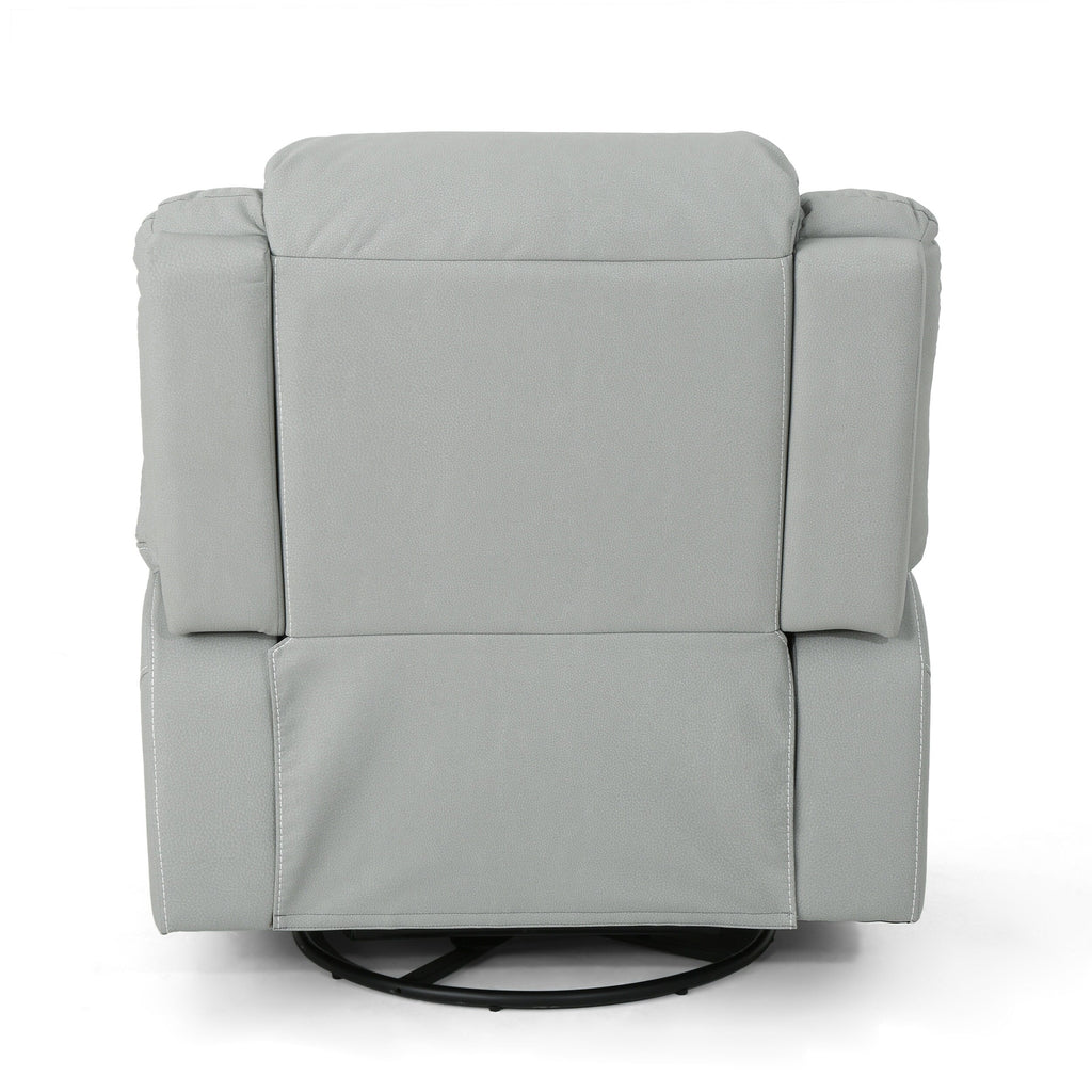 39 Wide Faux Leather Manual Swivel Standard Recliner