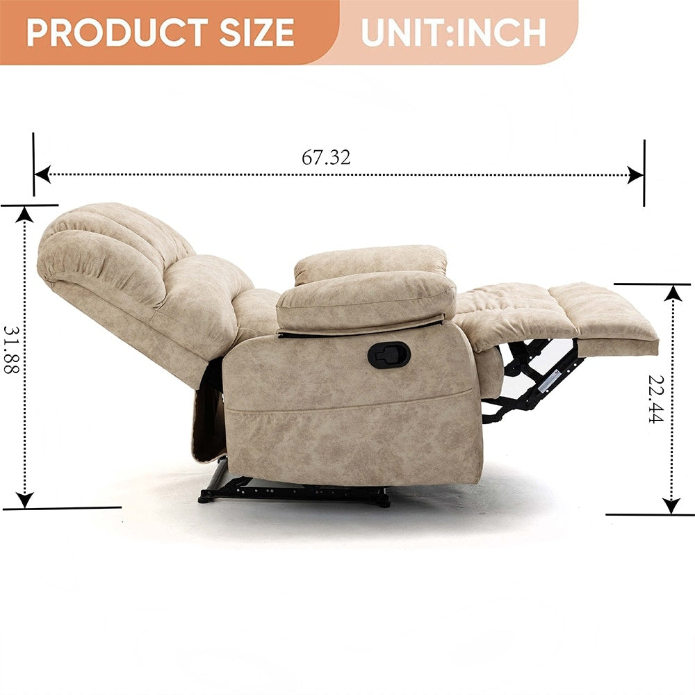 Fauteuil inclinable manuel surdimensionné 41W, canapé-lit inclinable extra large