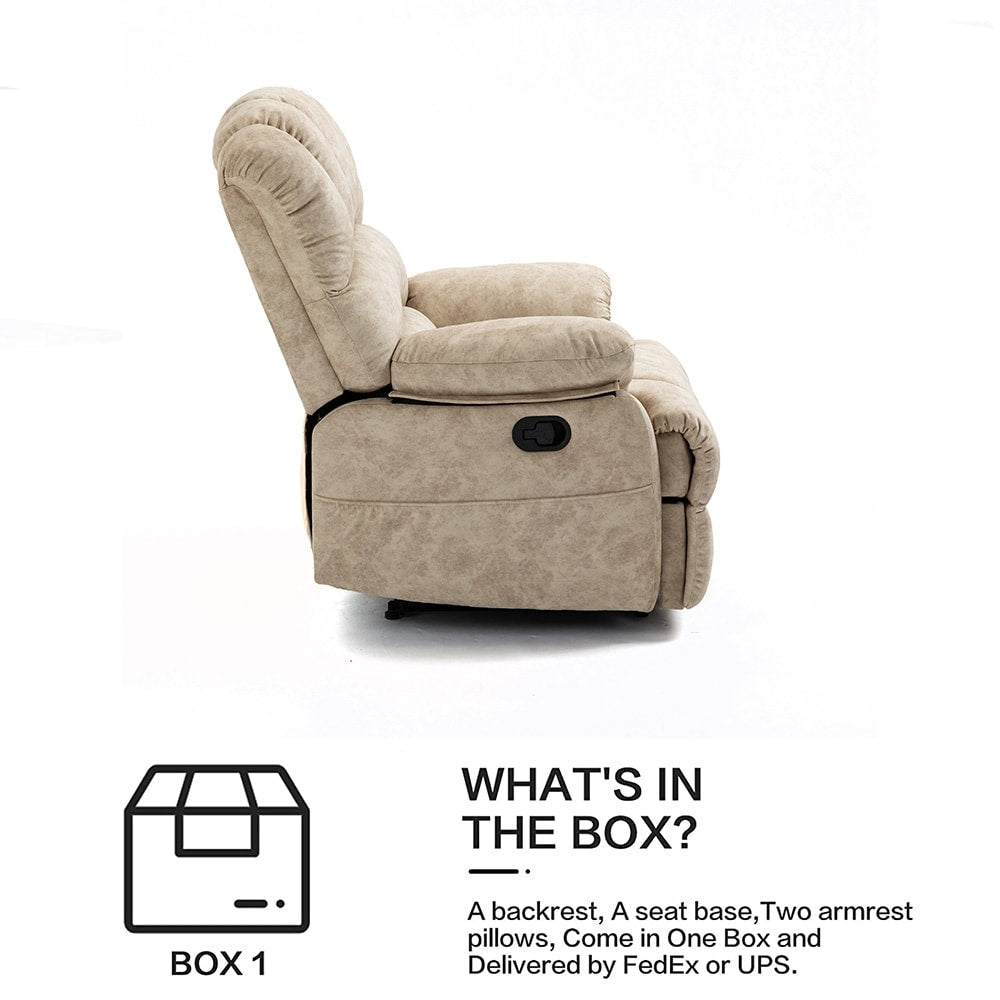 Fauteuil inclinable manuel surdimensionné 41W, canapé-lit inclinable extra large