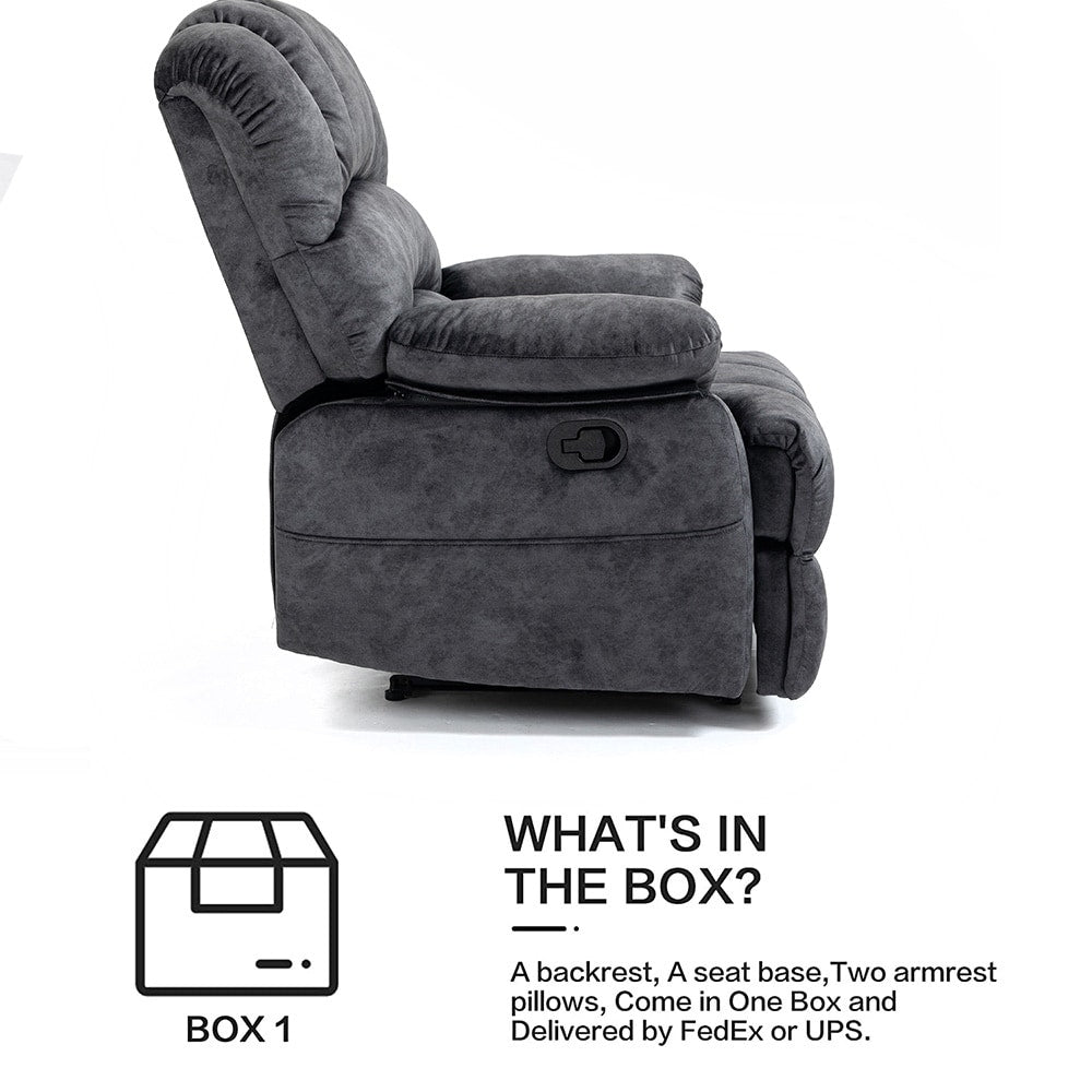 Fauteuil inclinable manuel surdimensionné 41W, canapé-lit inclinable extra large