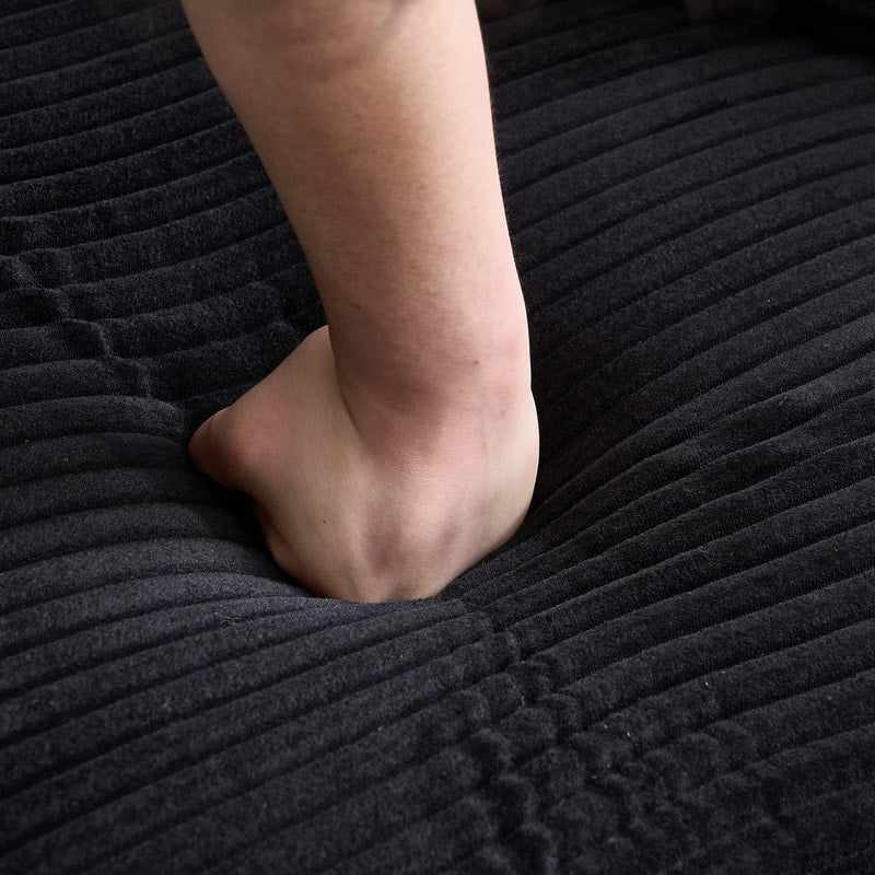 Canapé et pouf rembourrés en velours côtelé 42.12