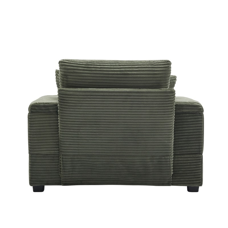 Canapé et pouf rembourrés en velours côtelé 42.12