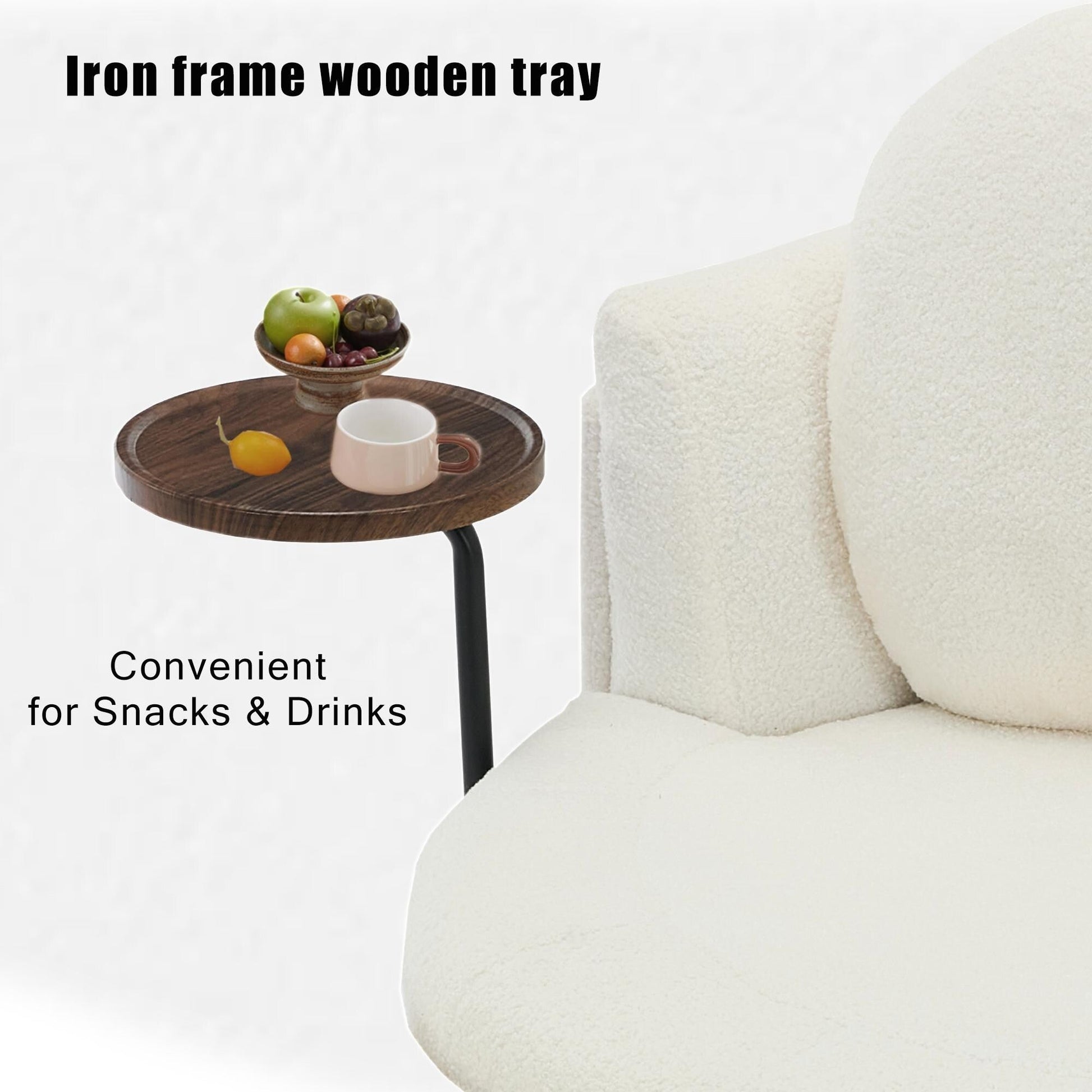 Fauteuil 42.5 avec repose-pieds mobile en forme de croissant