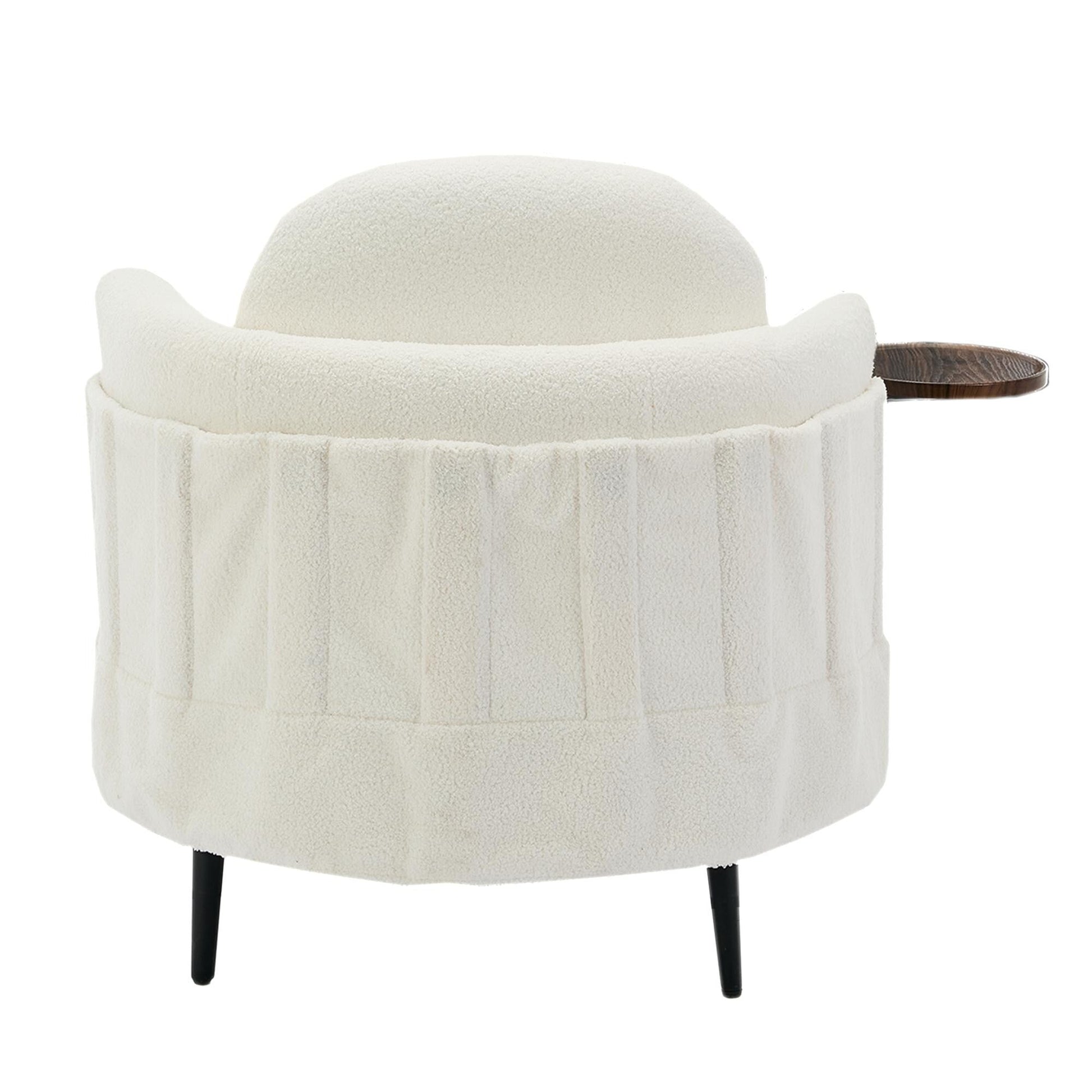 Fauteuil 42.5 avec repose-pieds mobile en forme de croissant