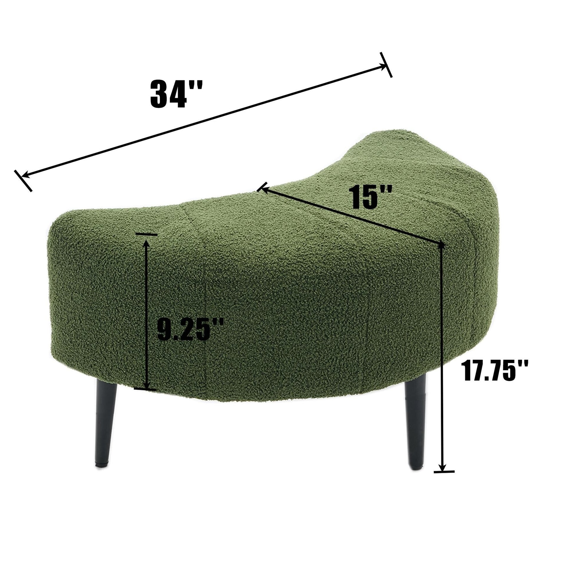Fauteuil 42.5 avec repose-pieds mobile en forme de croissant