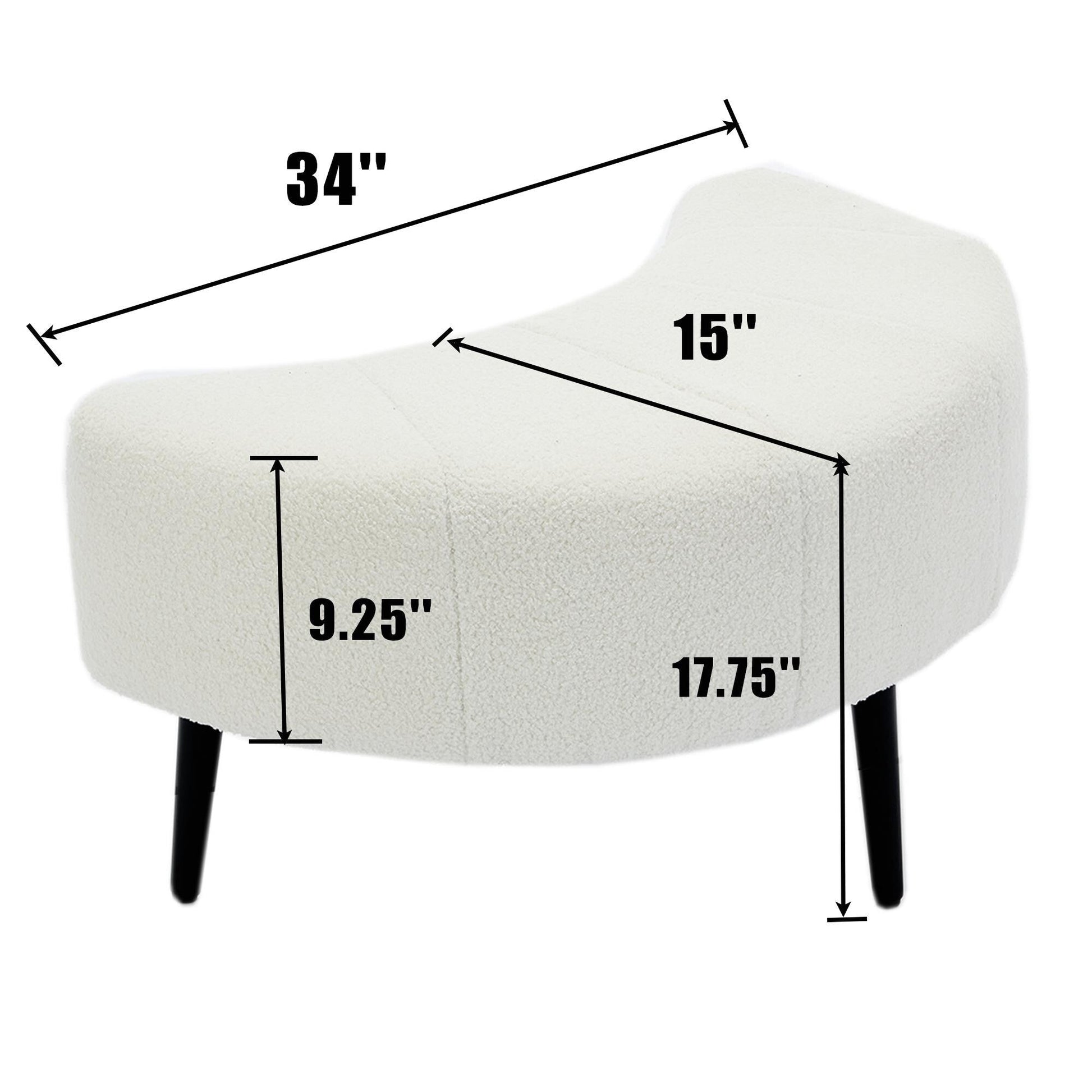 Fauteuil 42.5 avec repose-pieds mobile en forme de croissant