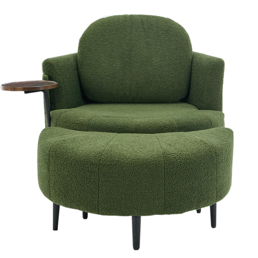 Fauteuil 42.5 avec repose-pieds mobile en forme de croissant