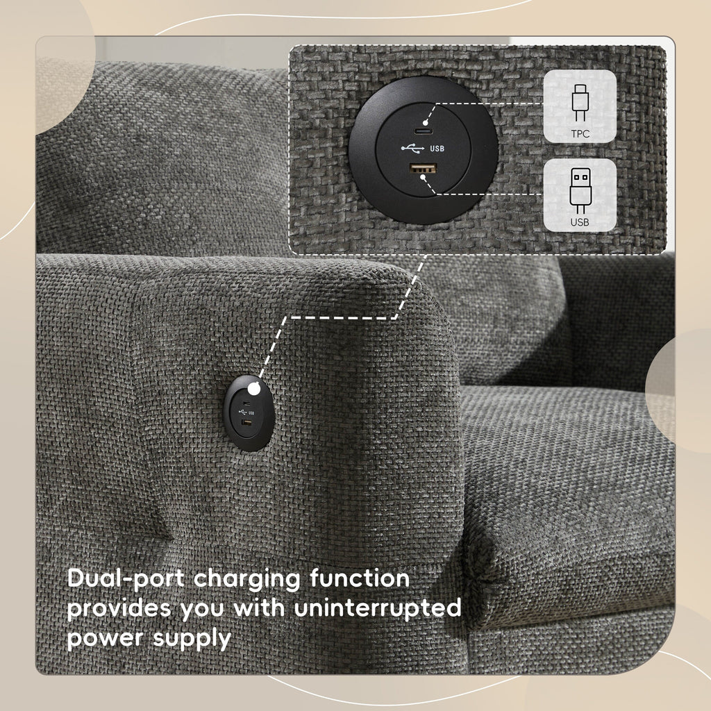 Fauteuil Chenille 42*33, siège large, double chargeur, 2 couleurs