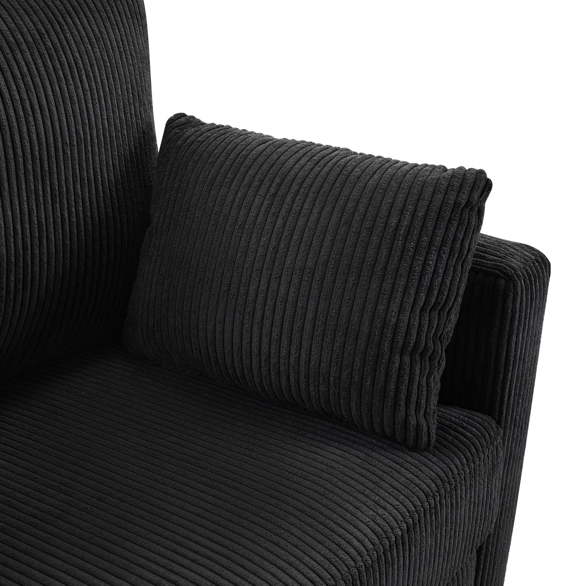 47.2 Corduroy Twin Sleeper Sofa with Foldable Mattress, Side Table, USB Ports, and Storage Pocket
