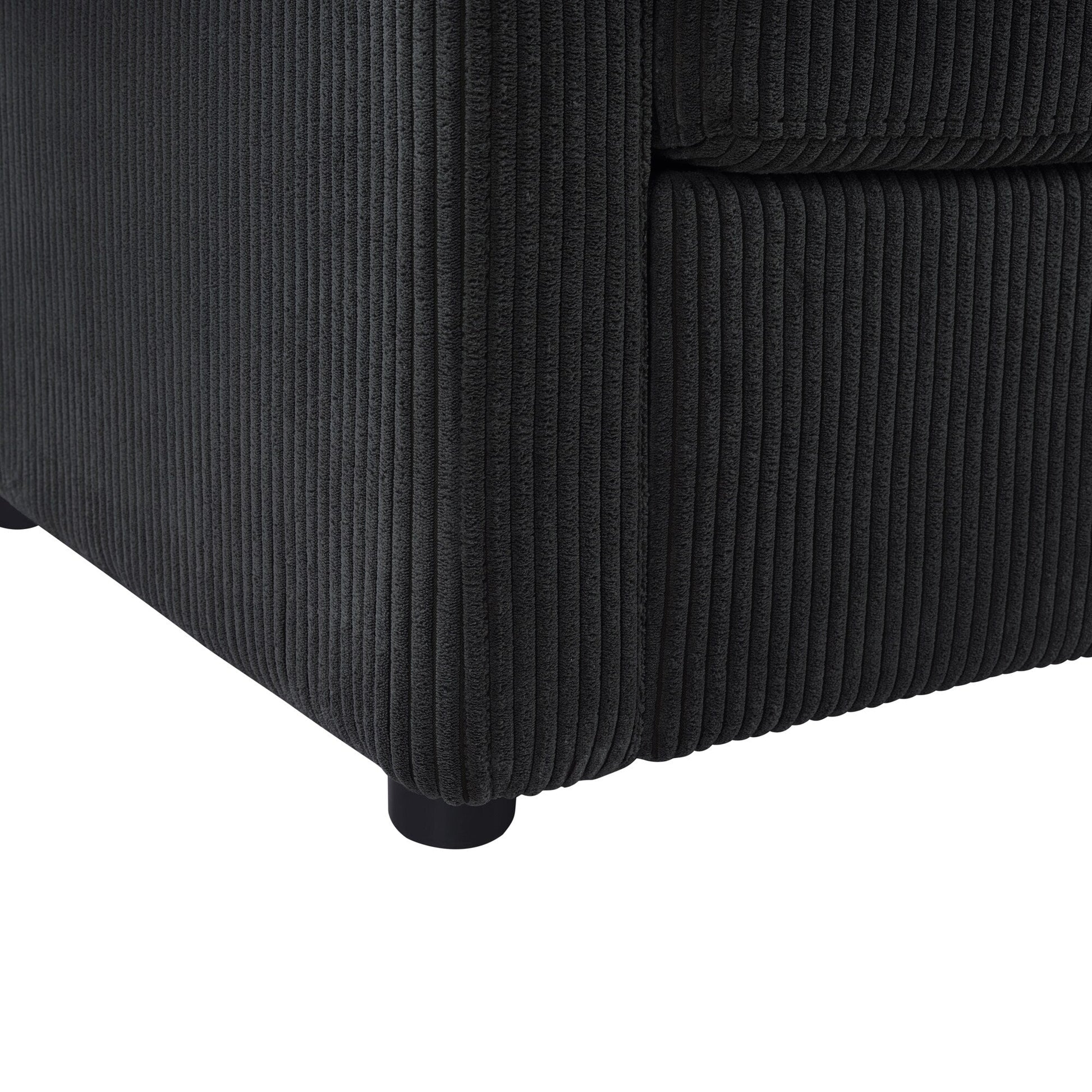 47.2 Corduroy Twin Sleeper Sofa with Foldable Mattress, Side Table, USB Ports, and Storage Pocket