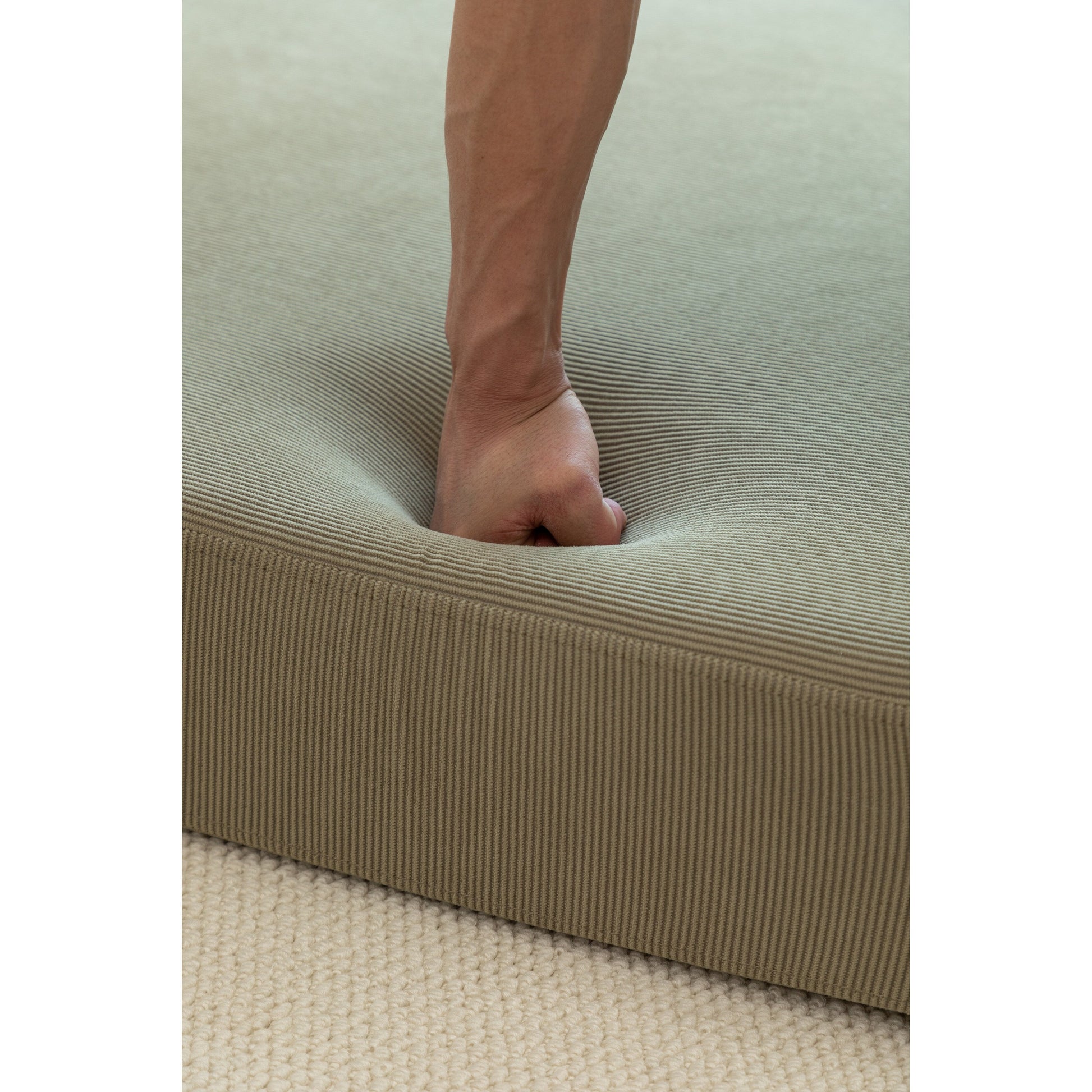 47.63 Corduroy 2-Seater Sleeper Sofa with Pillow Floor Mattress Floor Couch with Backrest for Living Room