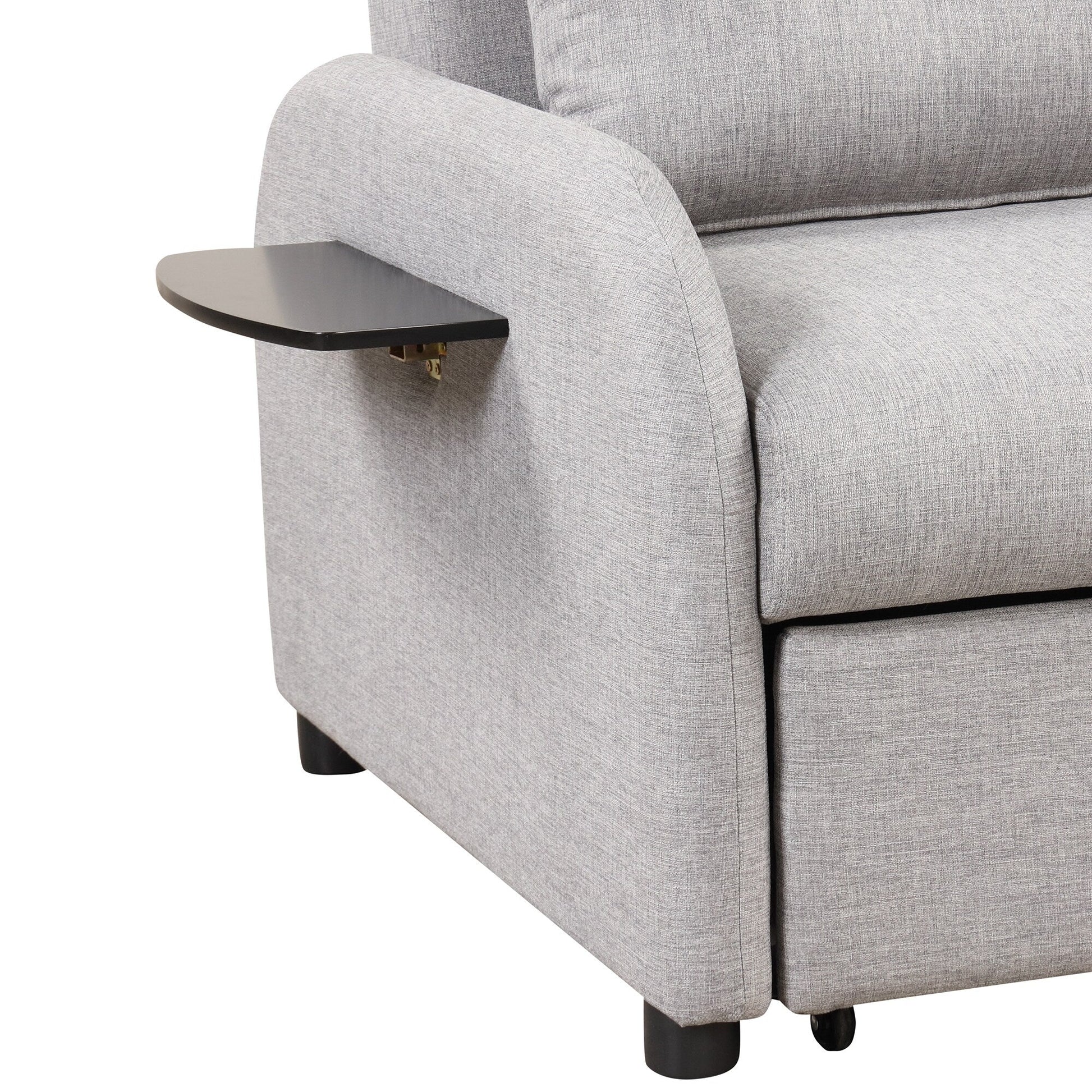 48.82-Seater Sleeper Sofa 3 in 1 with 2 Wing Table and USB Charge