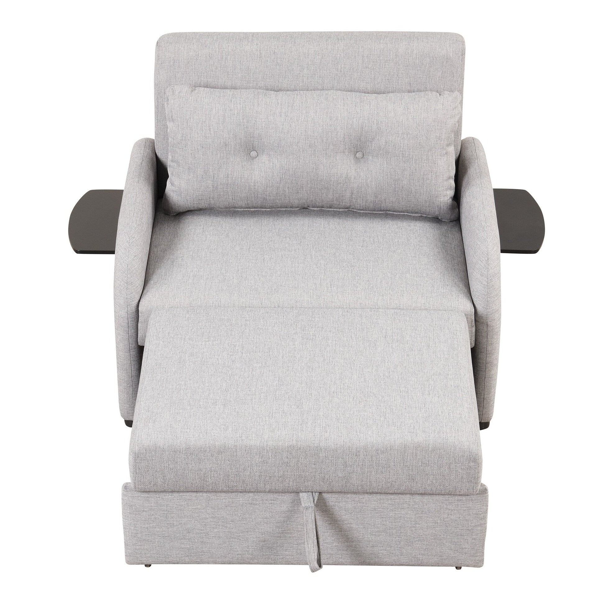 48.82-Seater Sleeper Sofa 3 in 1 with 2 Wing Table and USB Charge