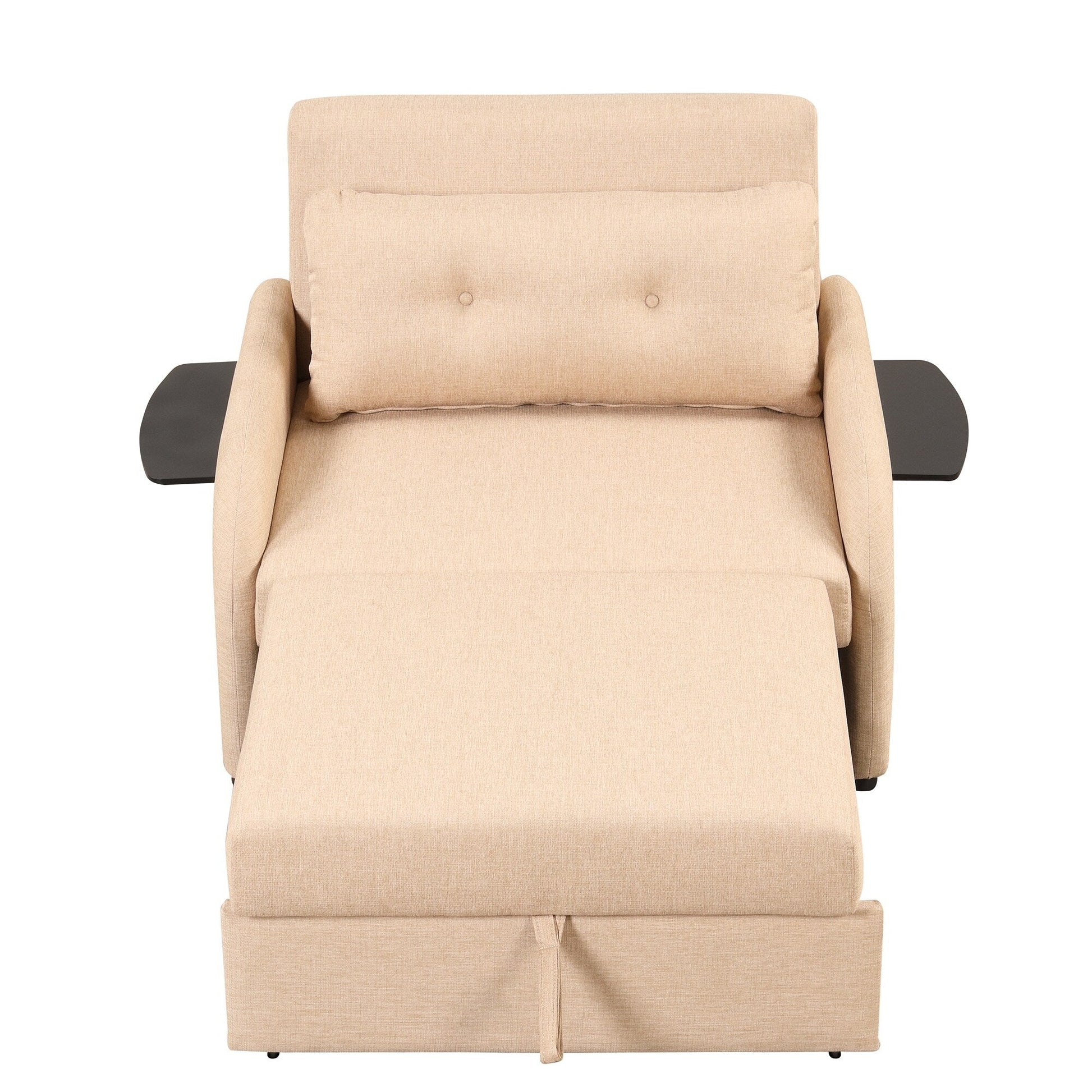 48.82-Seater Sleeper Sofa 3 in 1 with 2 Wing Table and USB Charge