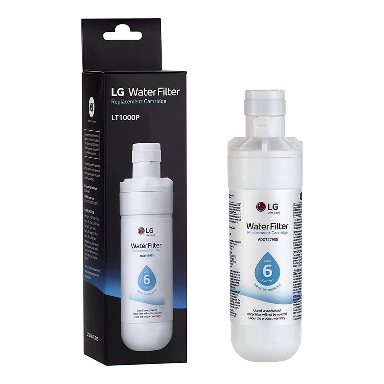 Filtre à eau de remplacement pour réfrigérateur LG, 4 pièces, LT1000P ADQ747935