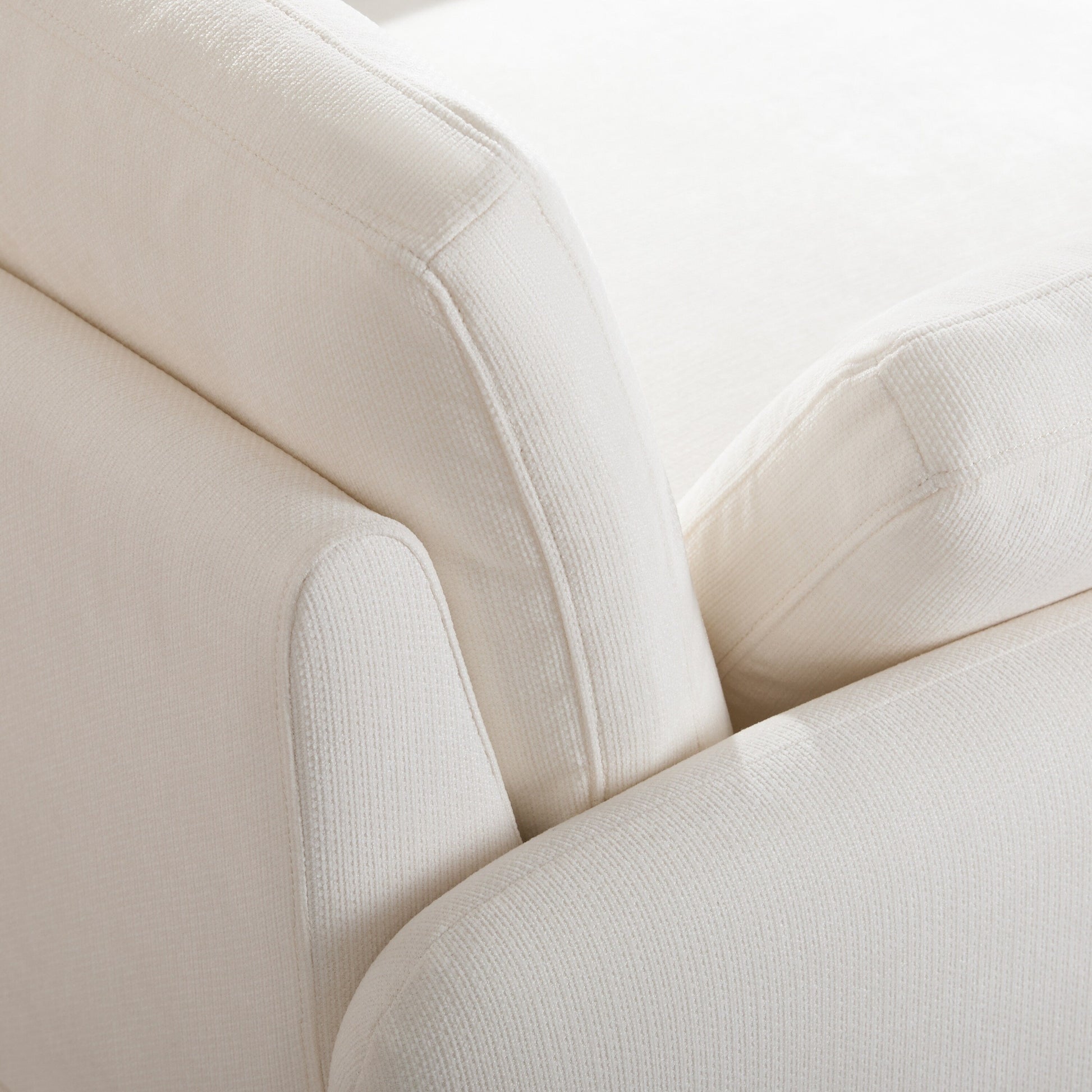 Fauteuil de salon en chenille surdimensionné - Fauteuil à dossier haut et assise profonde avec motif à blocs de couleur et coussins décoratifs