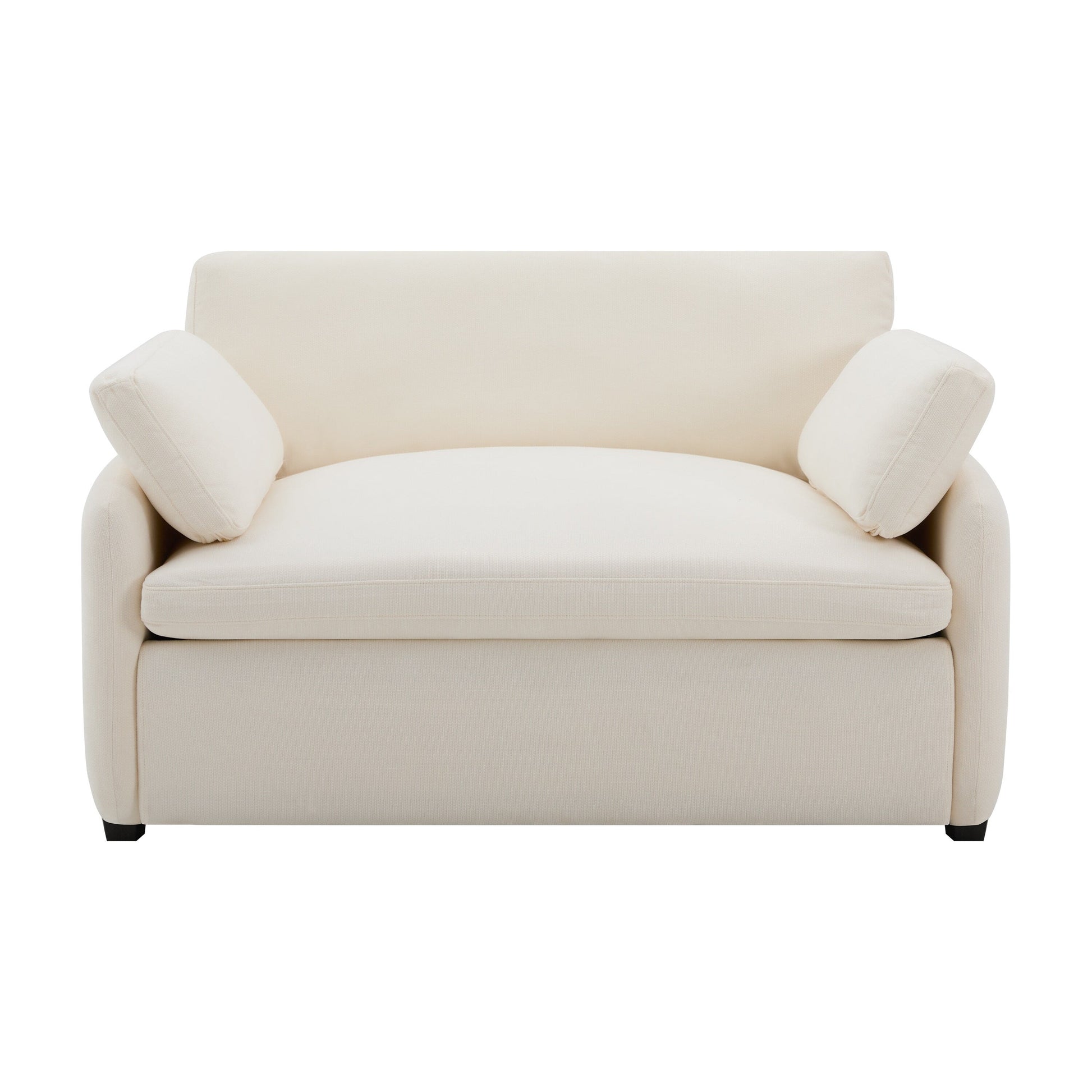 Fauteuil Chenille Surdimensionné 50*43, Fauteuil d'Accent Large et Profond, Fauteuil Confortable Moderne et Tissu Tissé