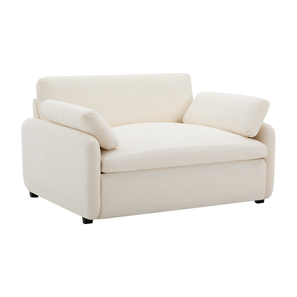 Fauteuil Chenille Surdimensionné 50*43, Fauteuil d'Accent Large et Profond, Fauteuil Confortable Moderne et Tissu Tissé