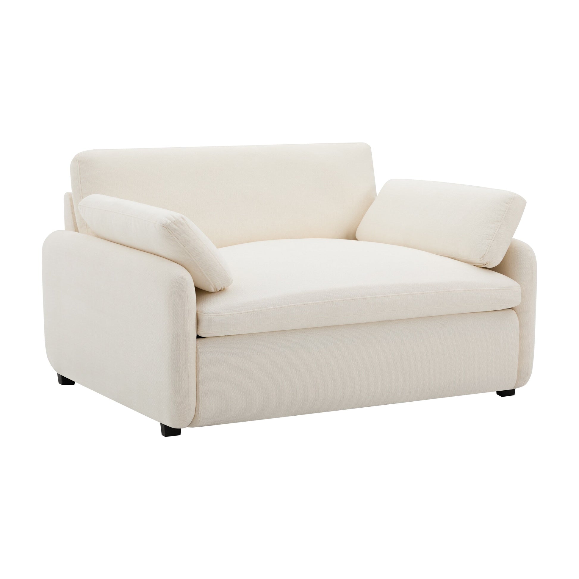 Fauteuil Chenille Surdimensionné 50*43, Fauteuil d'Accent Large et Profond, Fauteuil Confortable Moderne et Tissu Tissé