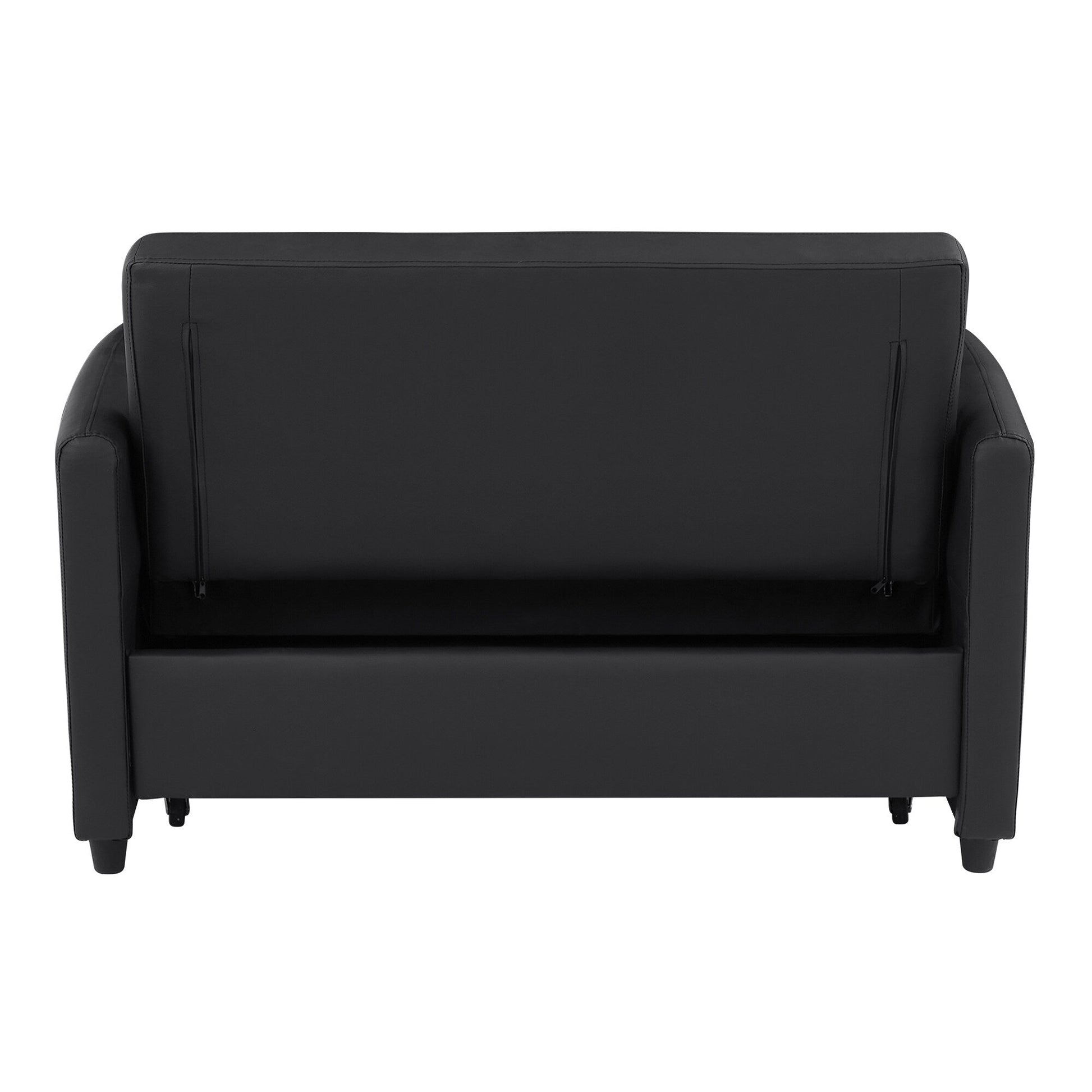 51.57 PU Convertible Sleeper Sofa with 3 USB Ports, 400lb Capacity, and Pull-Out Bed Mechanism