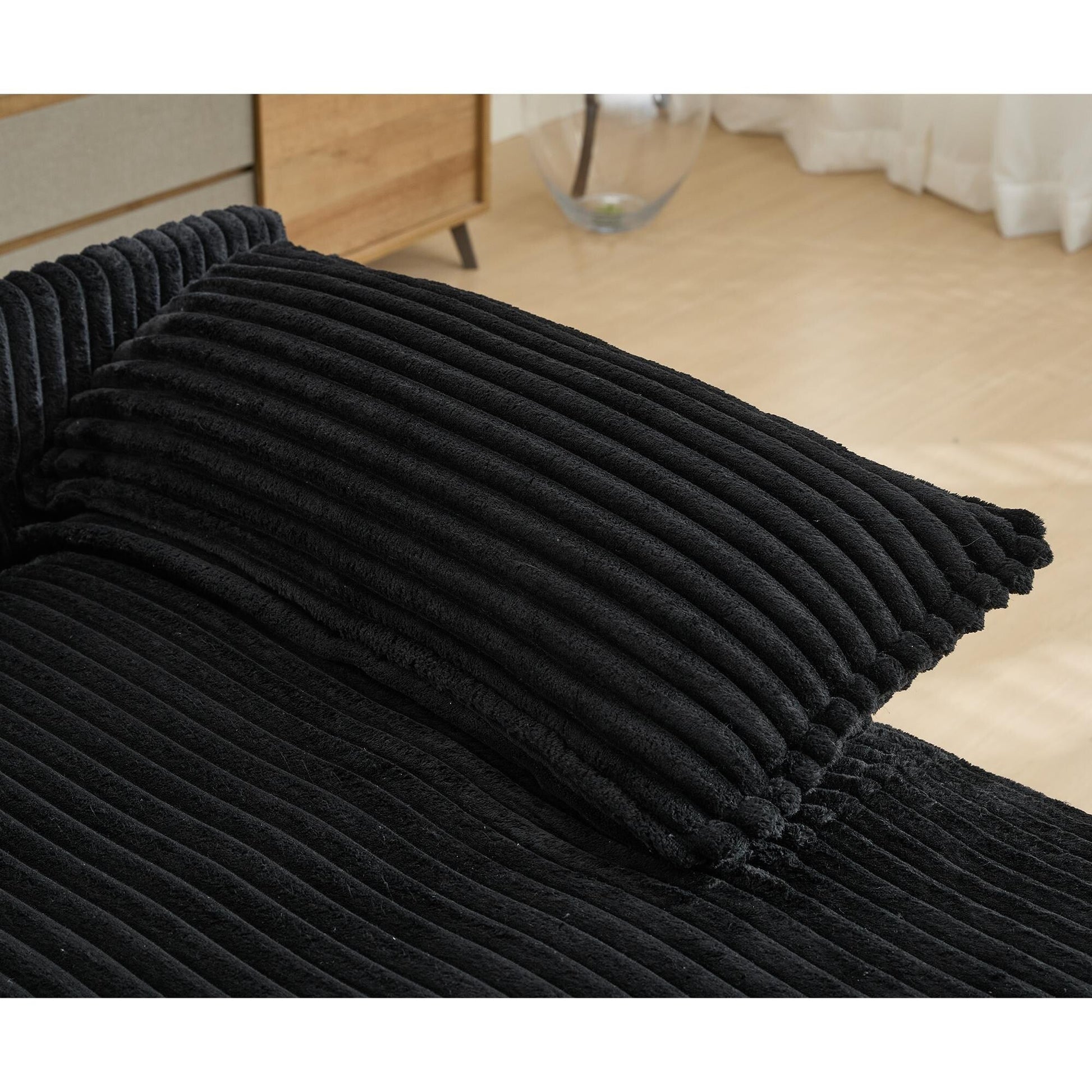 Fauteuil de salon extra large de 54,75 po, canapé-lit moelleux avec coussins et 2 oreillers